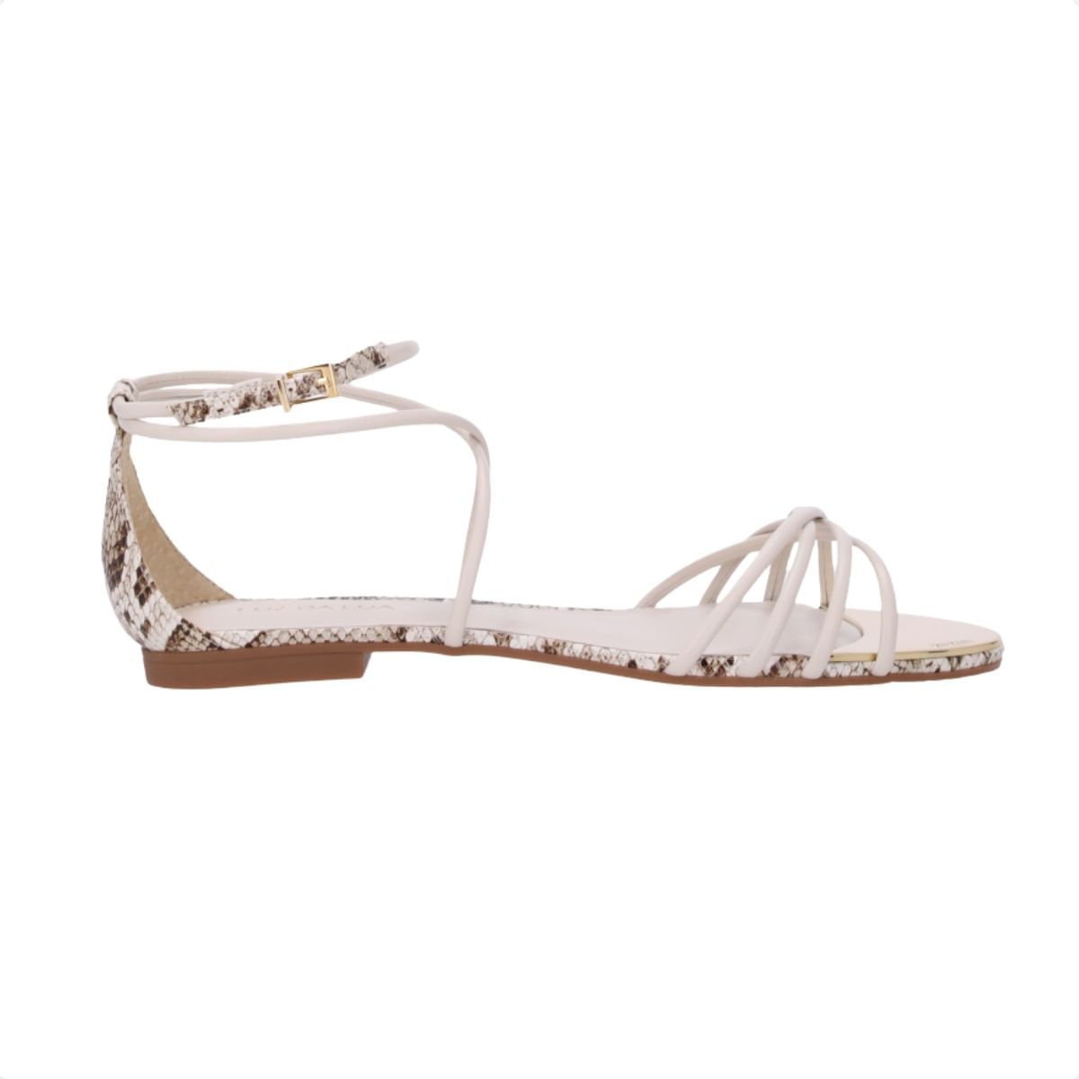 Sandália Feminina Rasteira Luz Da Lua Off White