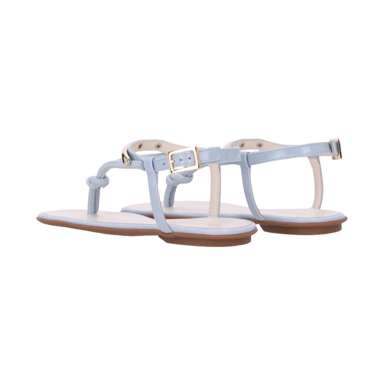 Sandália Feminina Rasteira Luz Da Lua Azul Azul 4