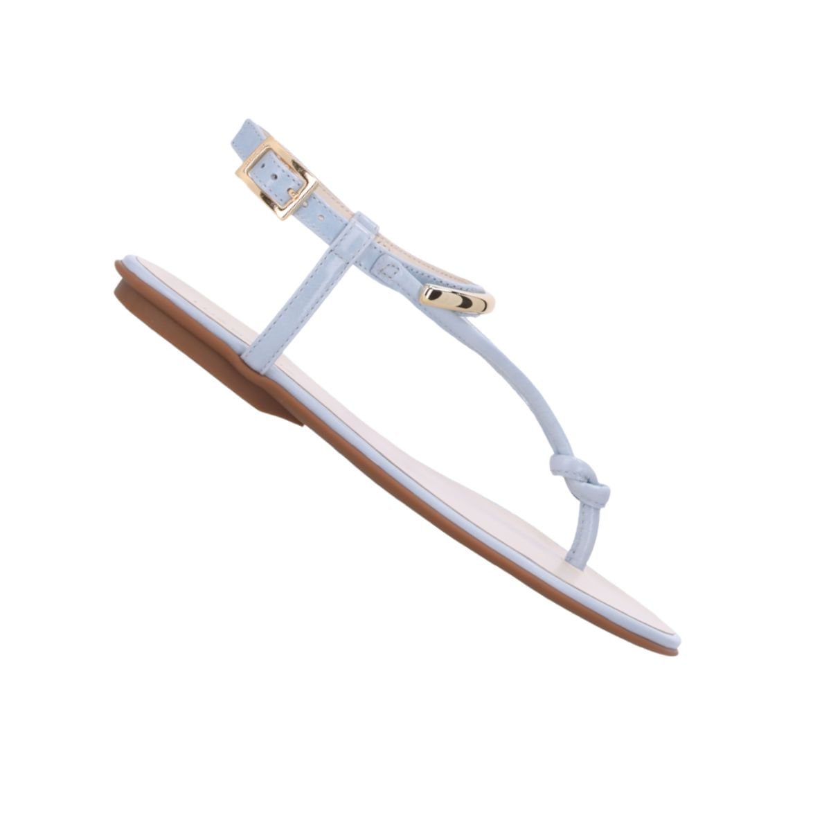 Sandália Feminina Rasteira Luz Da Lua Azul Azul 6