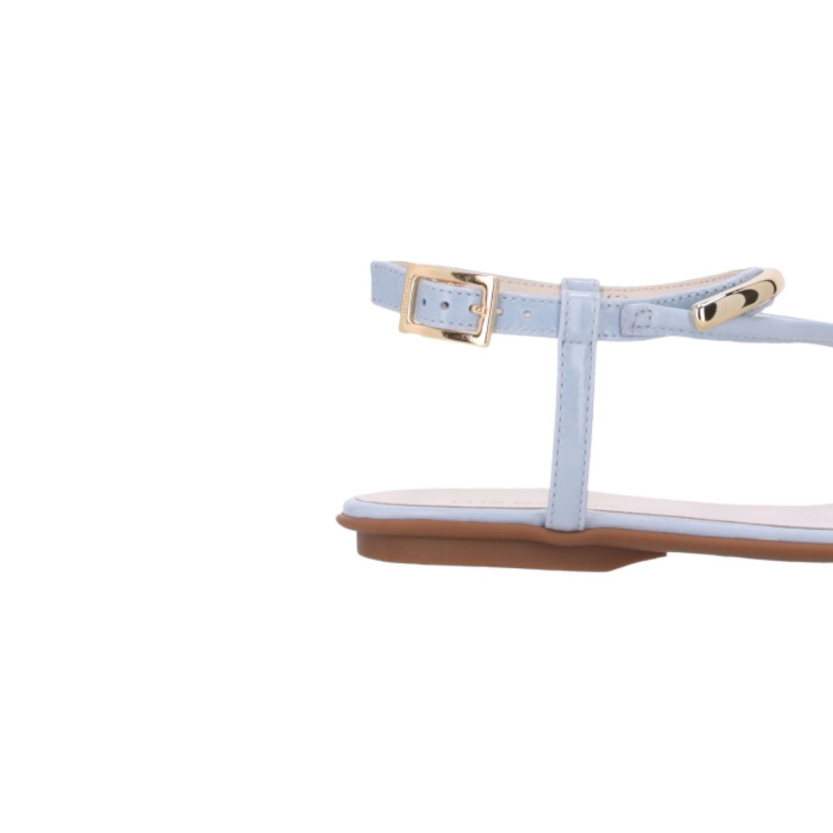 Sandália Feminina Rasteira Luz Da Lua Azul Azul 7