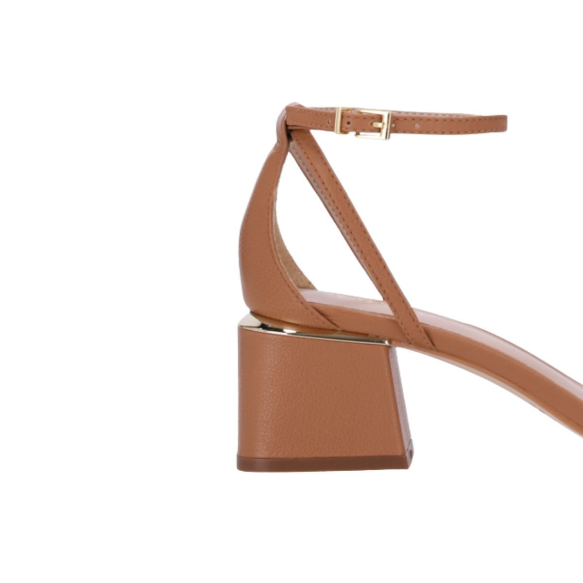 Sandália Feminina Salto Médio Grosso Luz Da Lua Marrom Marrom 7