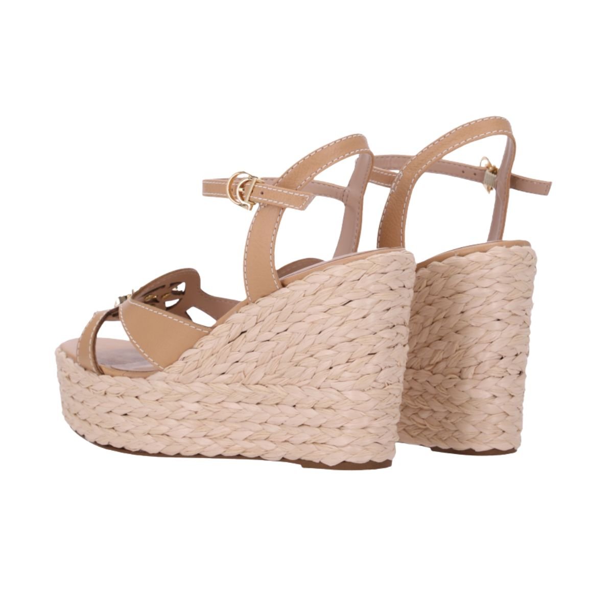 Sandália Feminina Anabela Luz Da Lua Bege Bege 5