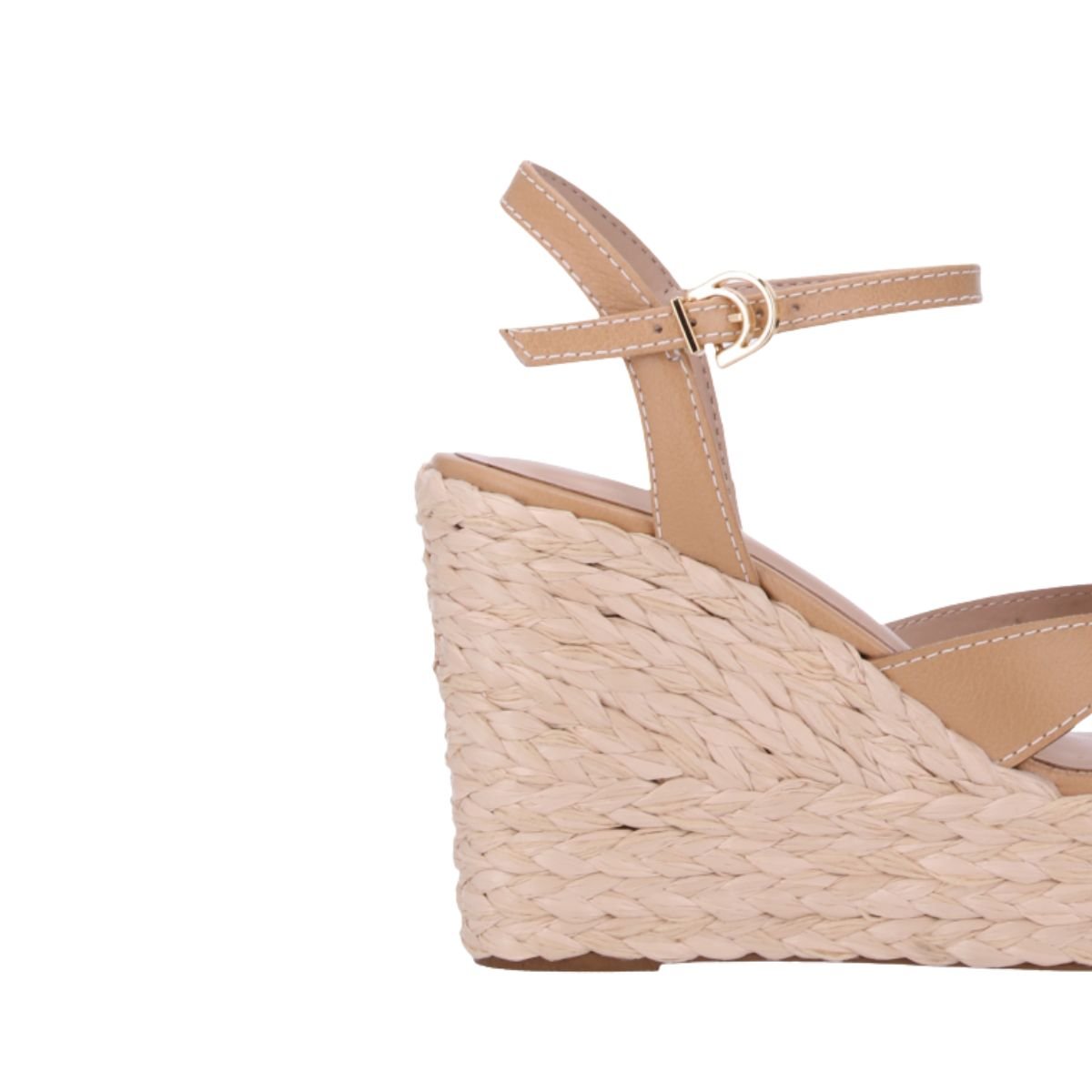 Sandália Feminina Anabela Luz Da Lua Bege Bege 7