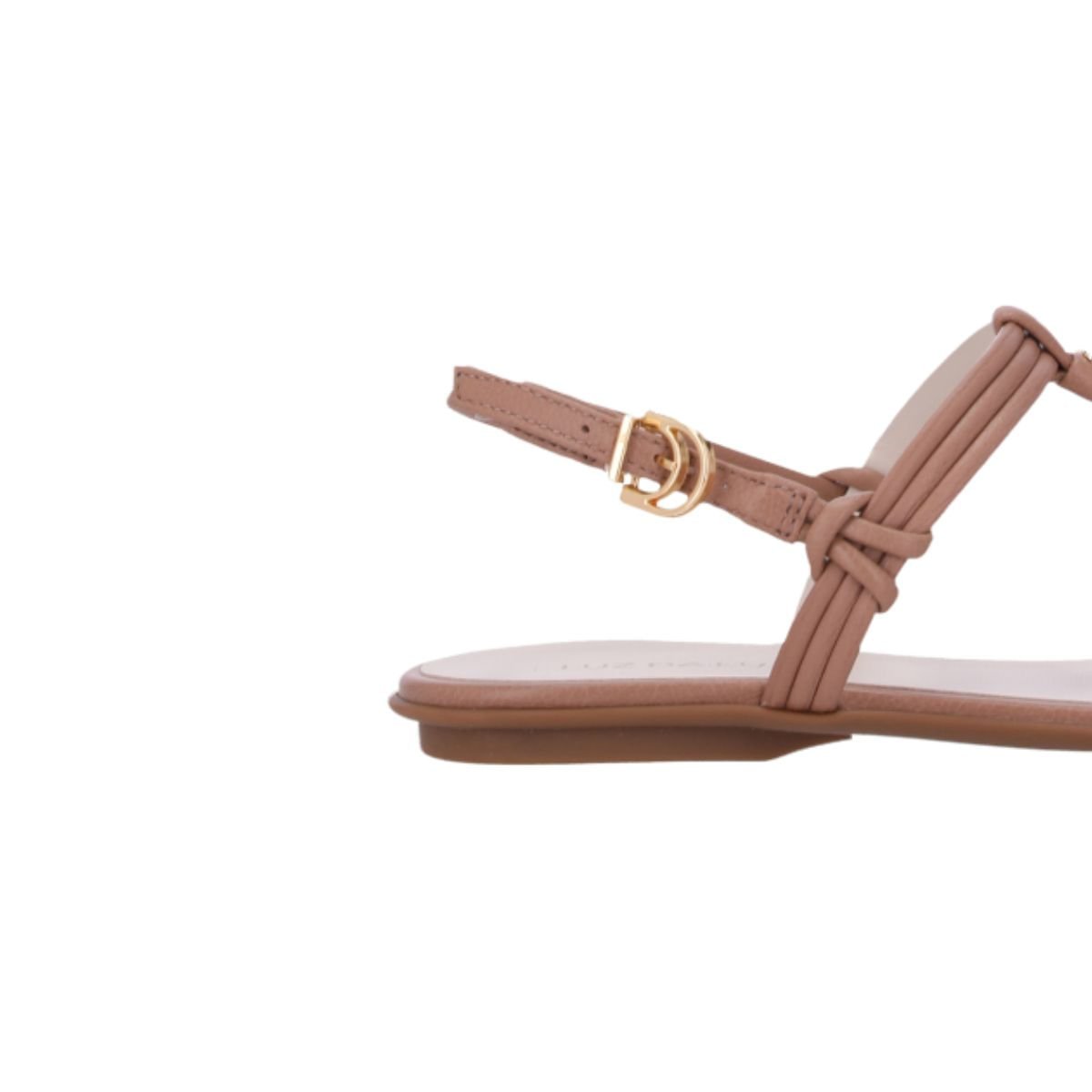 Sandália Feminina Rasteira Luz Da Lua Marrom Bege 7