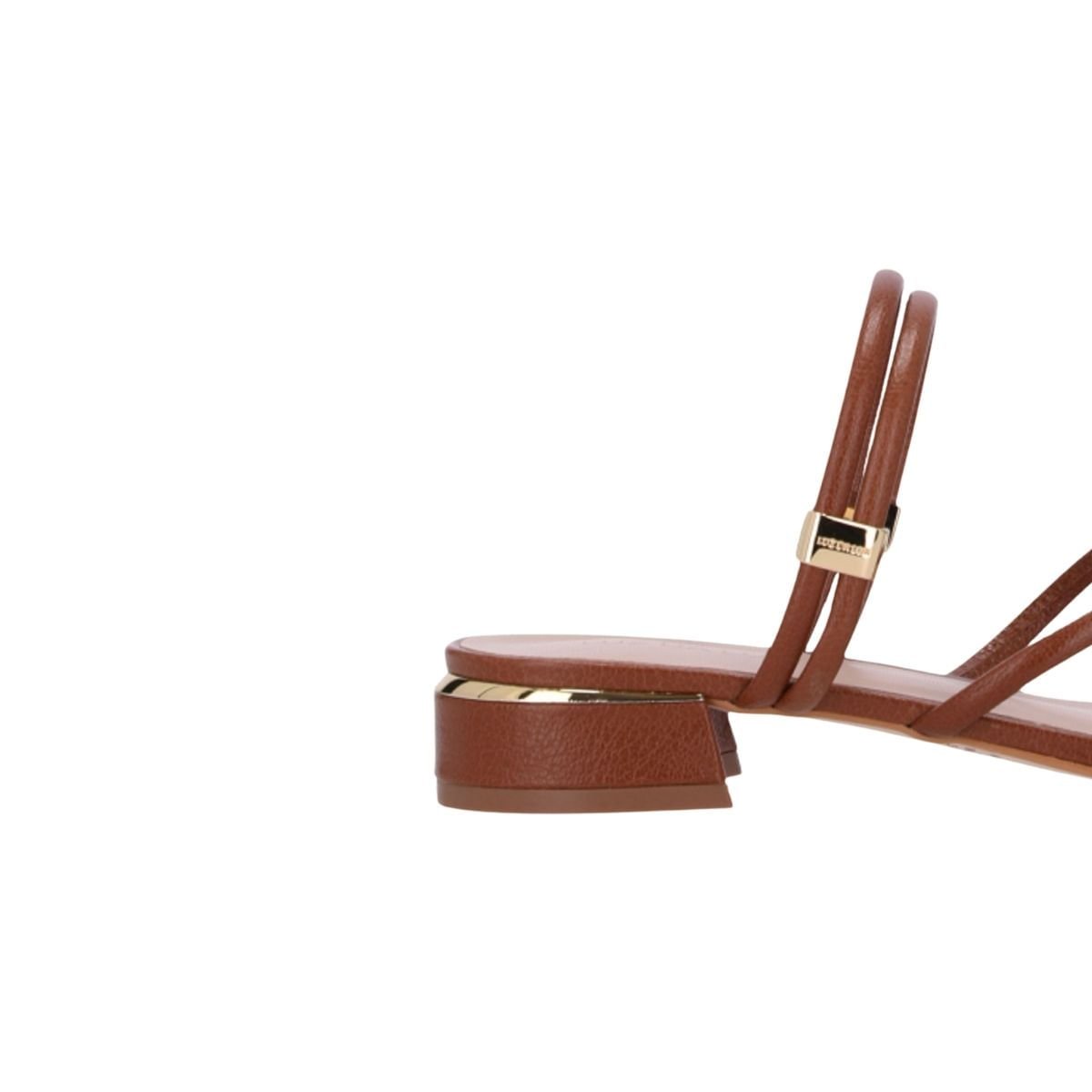 Sandália Feminina Rasteira Luz Da Lua Marrom Marrom 7