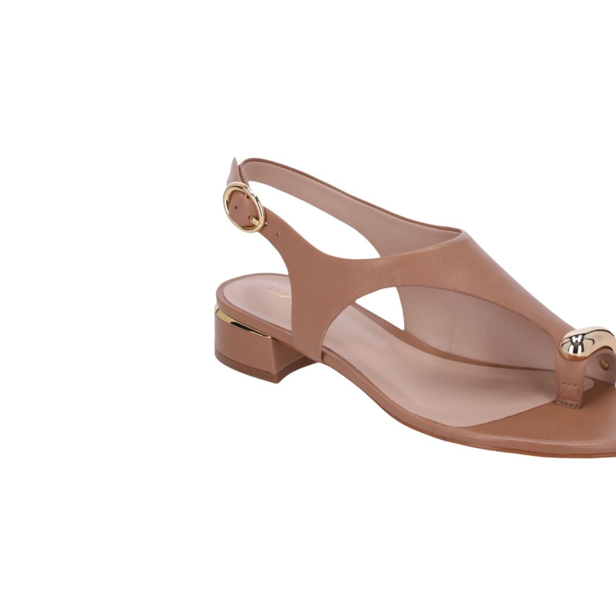 Sandália Feminina Salto Baixo Luz Da Lua Marrom Marrom 3