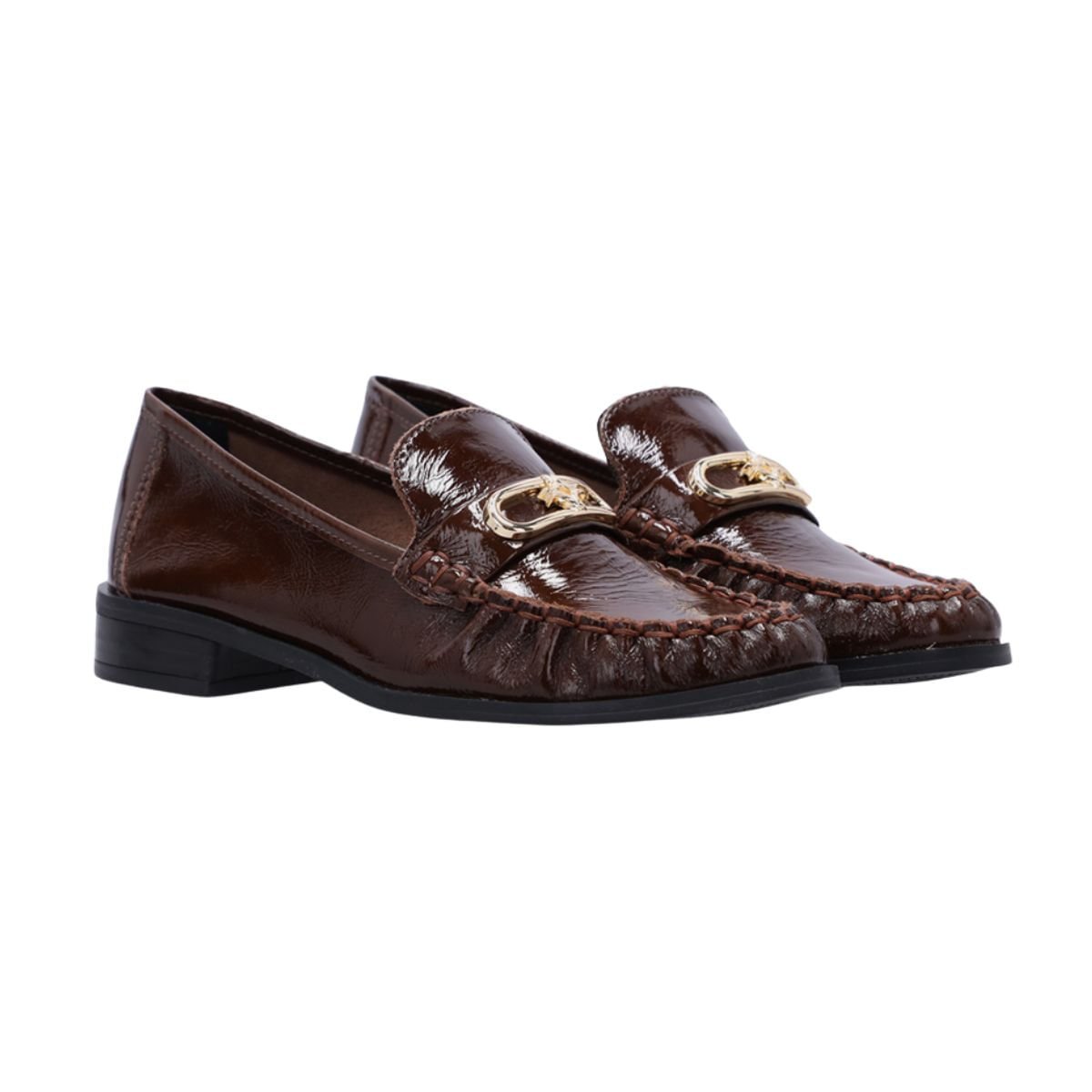 Sapato Feminino Mocassim Luz Da Lua Marrom Marrom 2