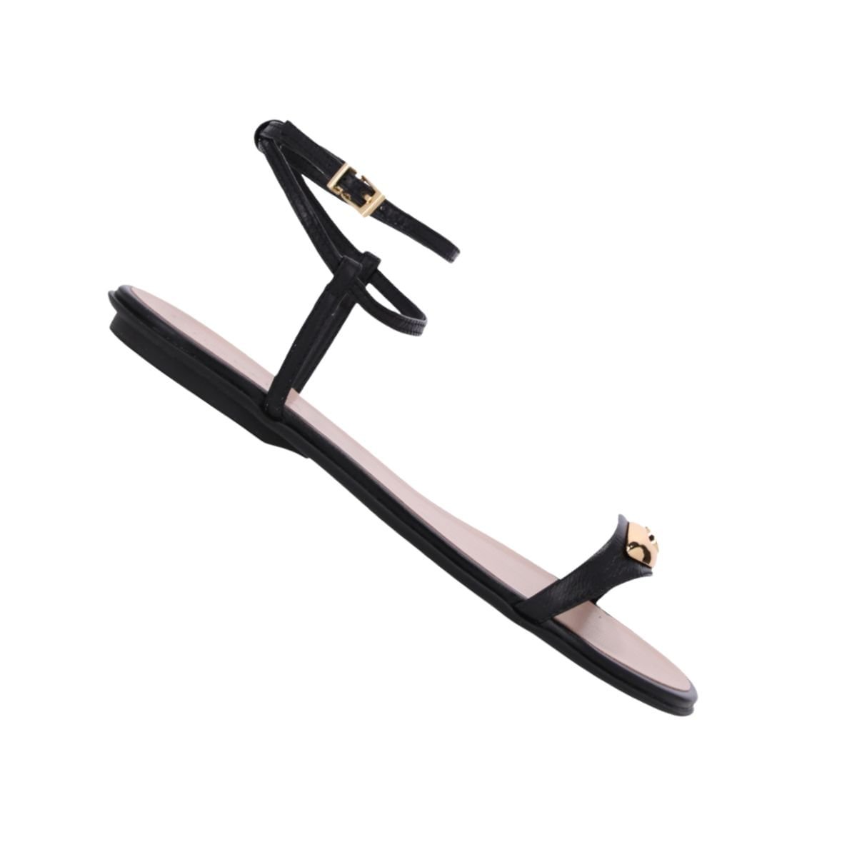 Sandália Feminina Rasteira Luz Da Lua Preta Preto 6