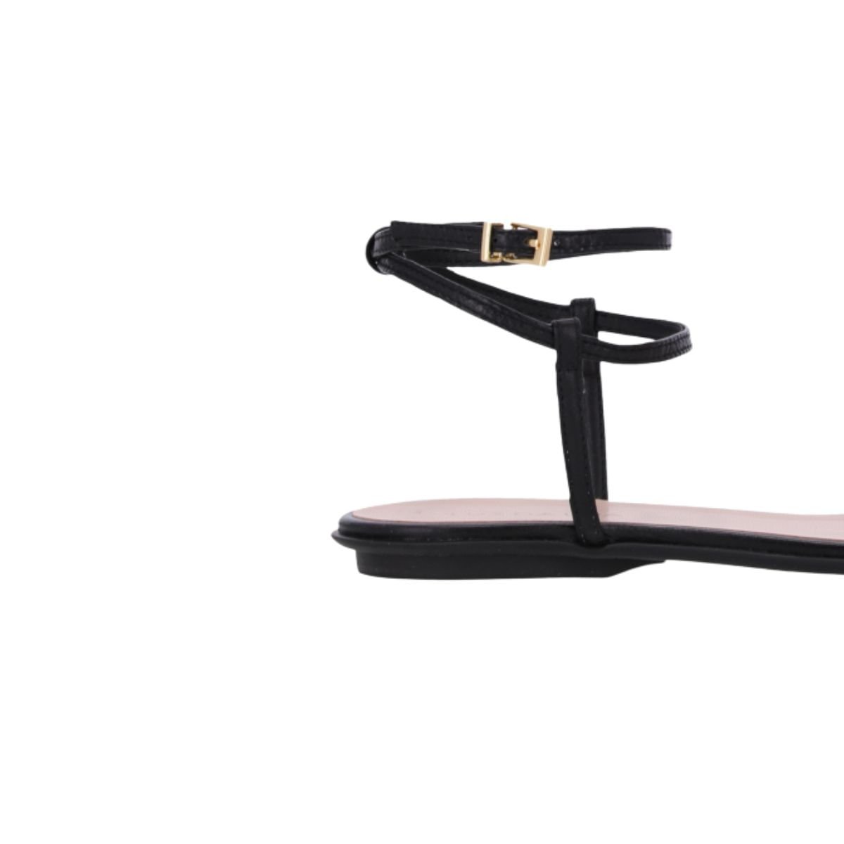 Sandália Feminina Rasteira Luz Da Lua Preta Preto 7