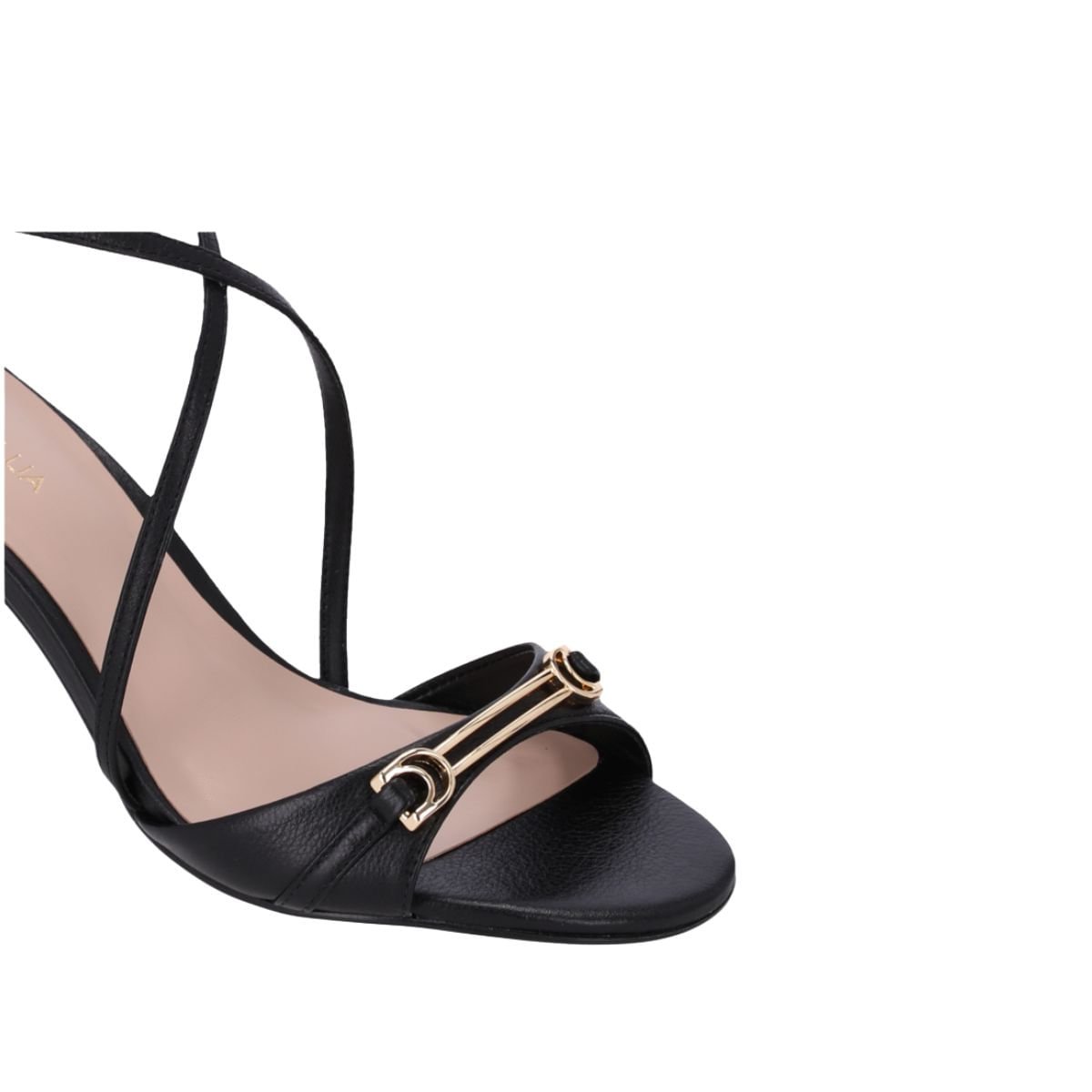 Sandália Feminina Salto Alto Grosso Luz Da Lua Preta Preto 3