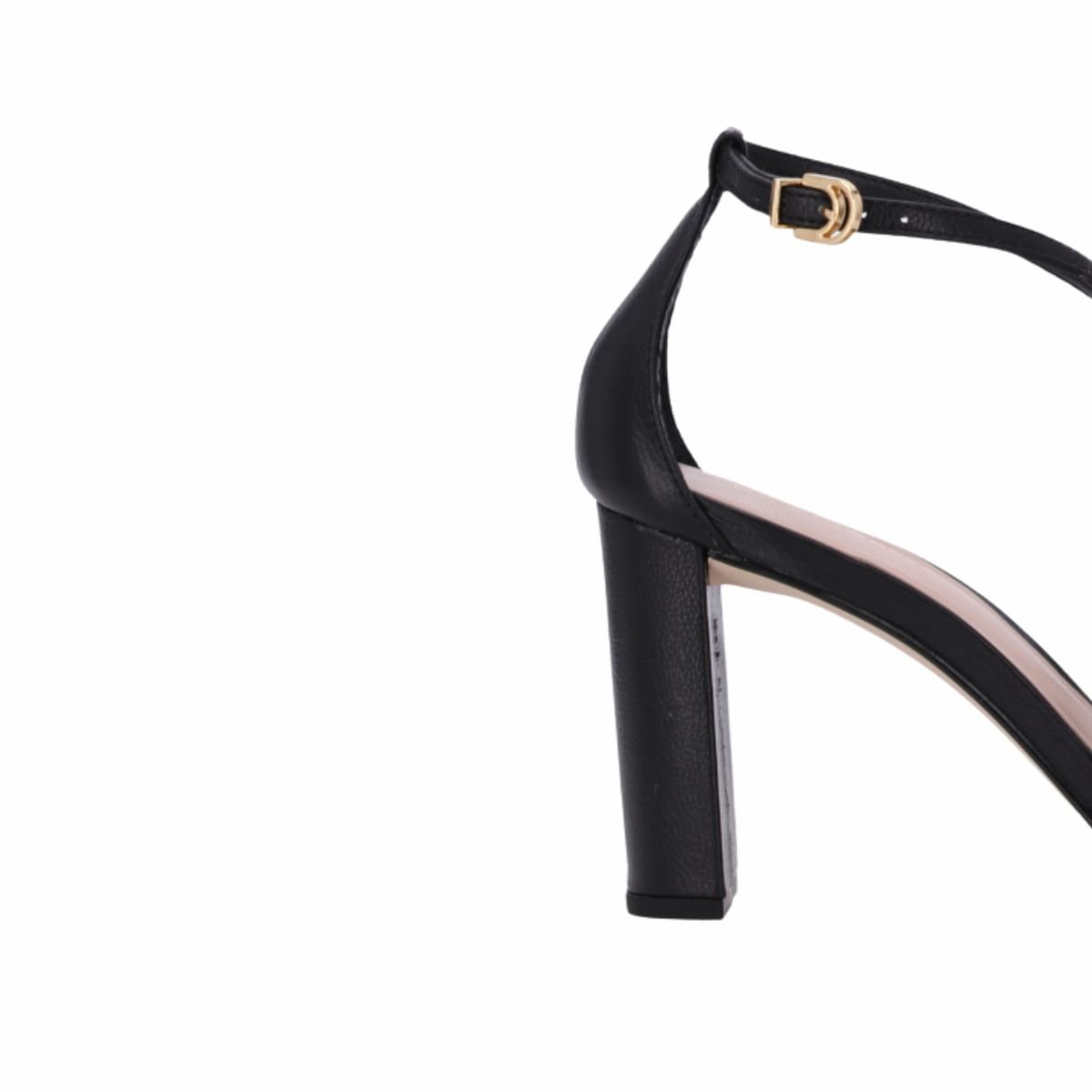 Sandália Feminina Salto Alto Grosso Luz Da Lua Preta Preto 7