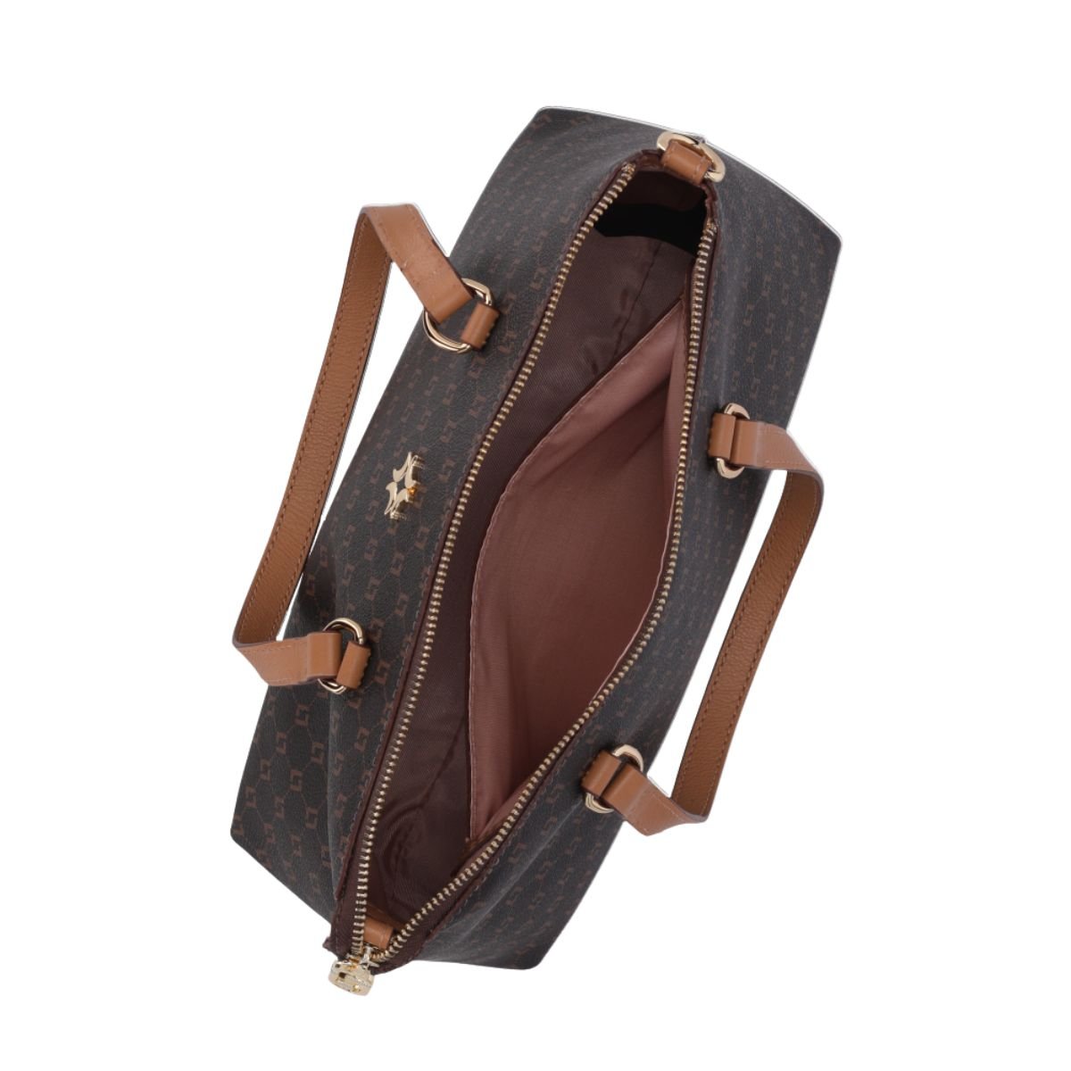 Bolsa Feminina Tote Grande Monograma Luz Da Lua Marrom Café 3