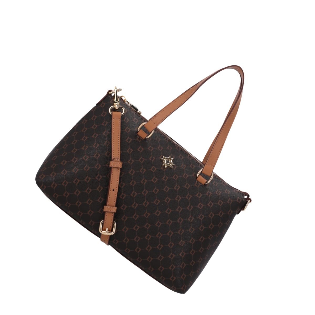 Bolsa Feminina Tote Grande Monograma Luz Da Lua Marrom Café 5