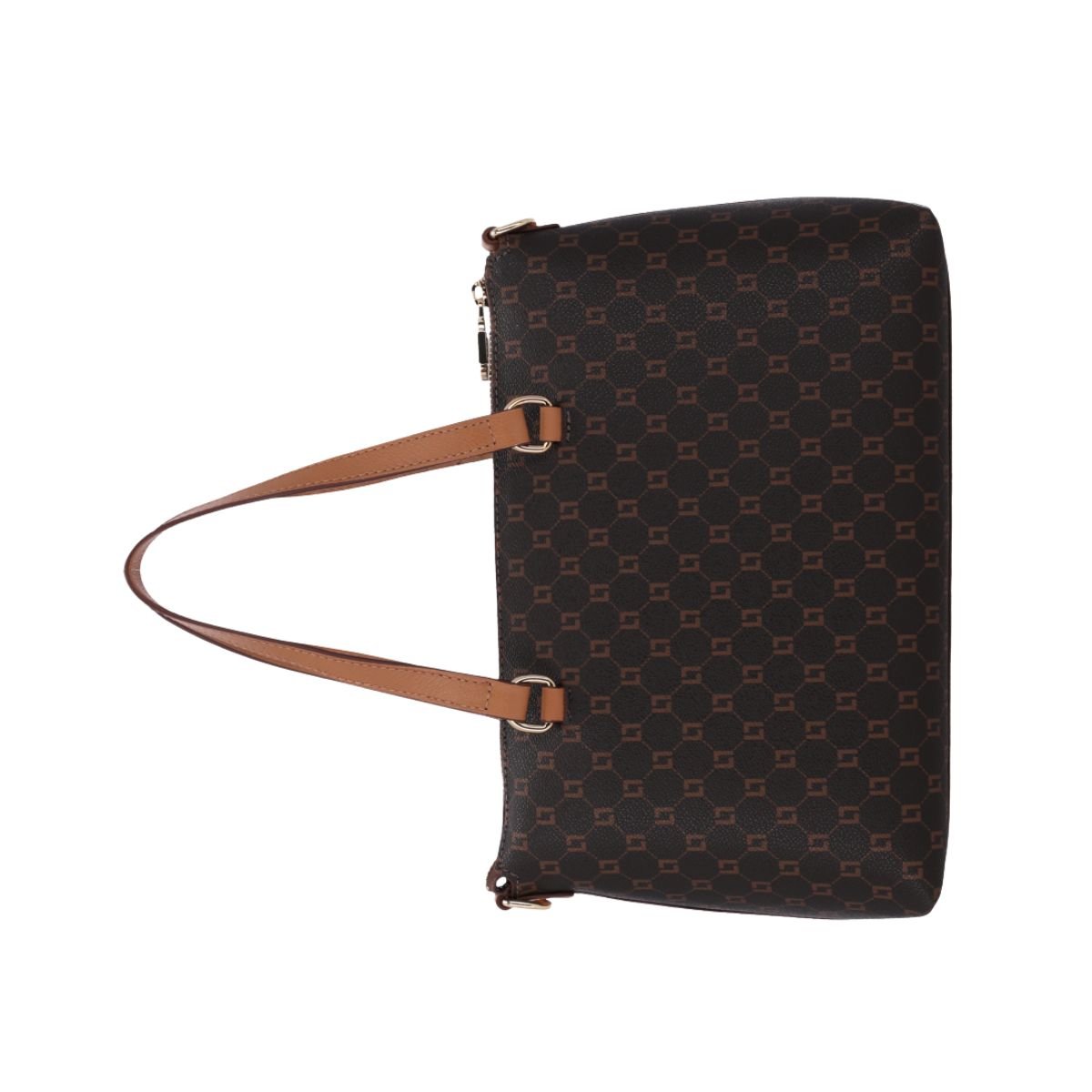 Bolsa Feminina Tote Grande Monograma Luz Da Lua Marrom Café 6