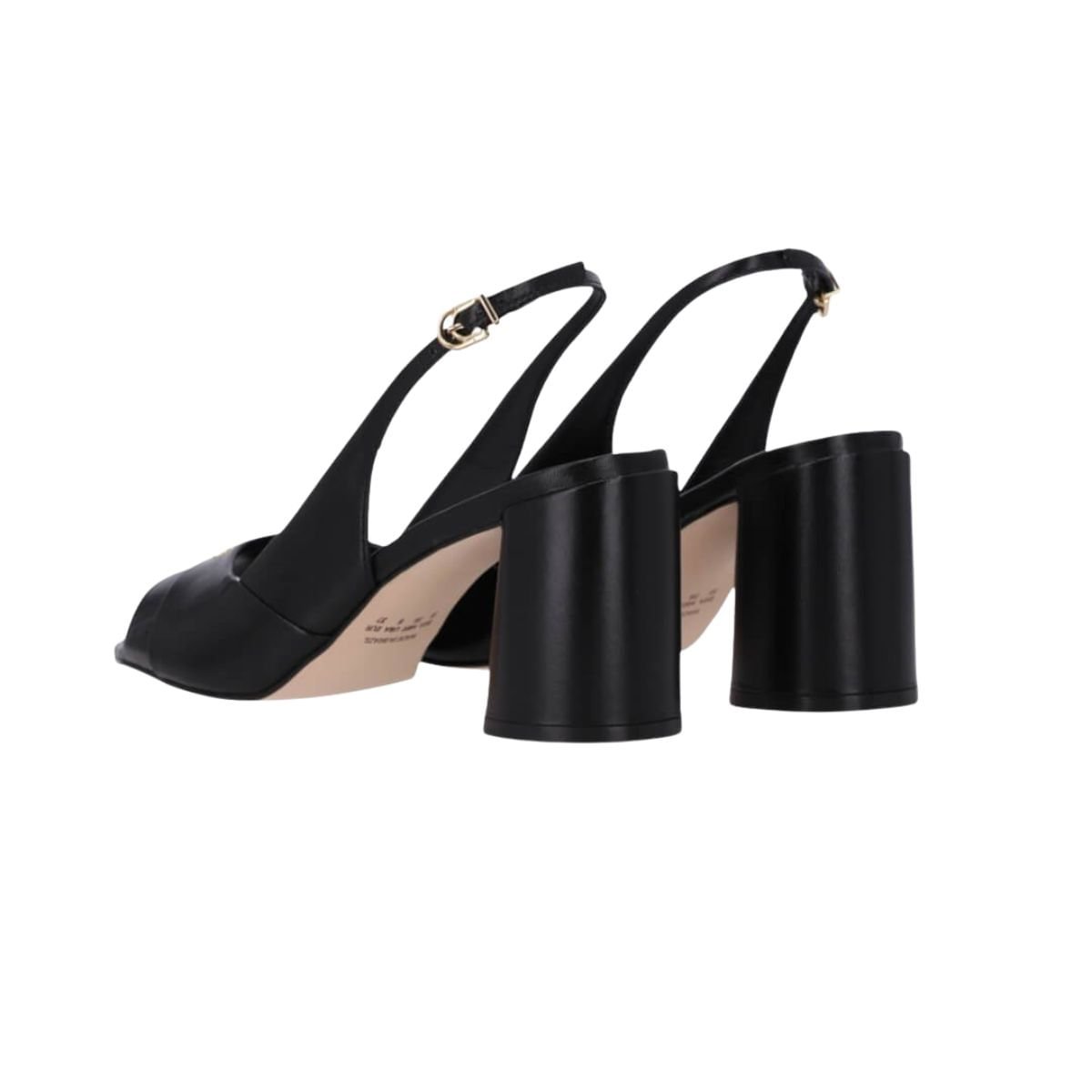 Sandália Feminina Salto Alto Grosso Luz Da Lua Preta Preto 4