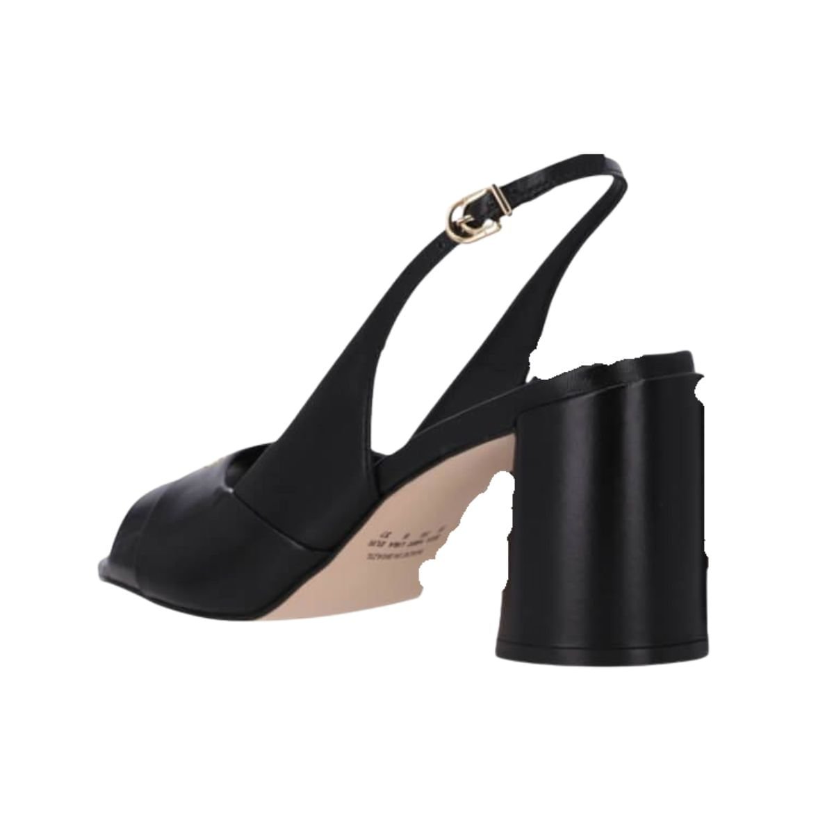 Sandália Feminina Salto Alto Grosso Luz Da Lua Preta Preto 5