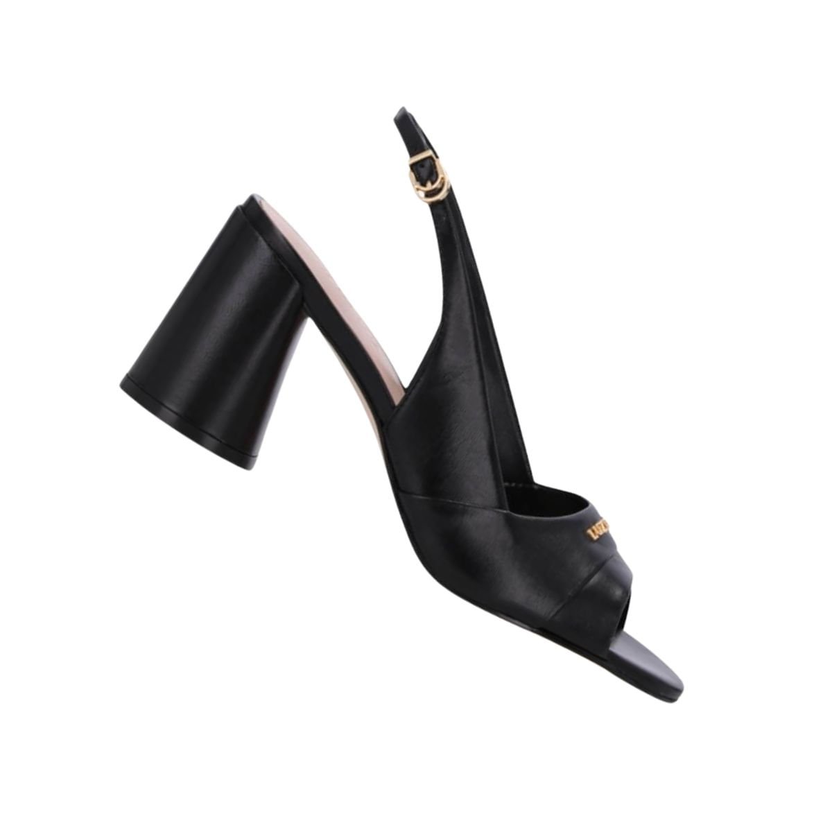 Sandália Feminina Salto Alto Grosso Luz Da Lua Preta Preto 6