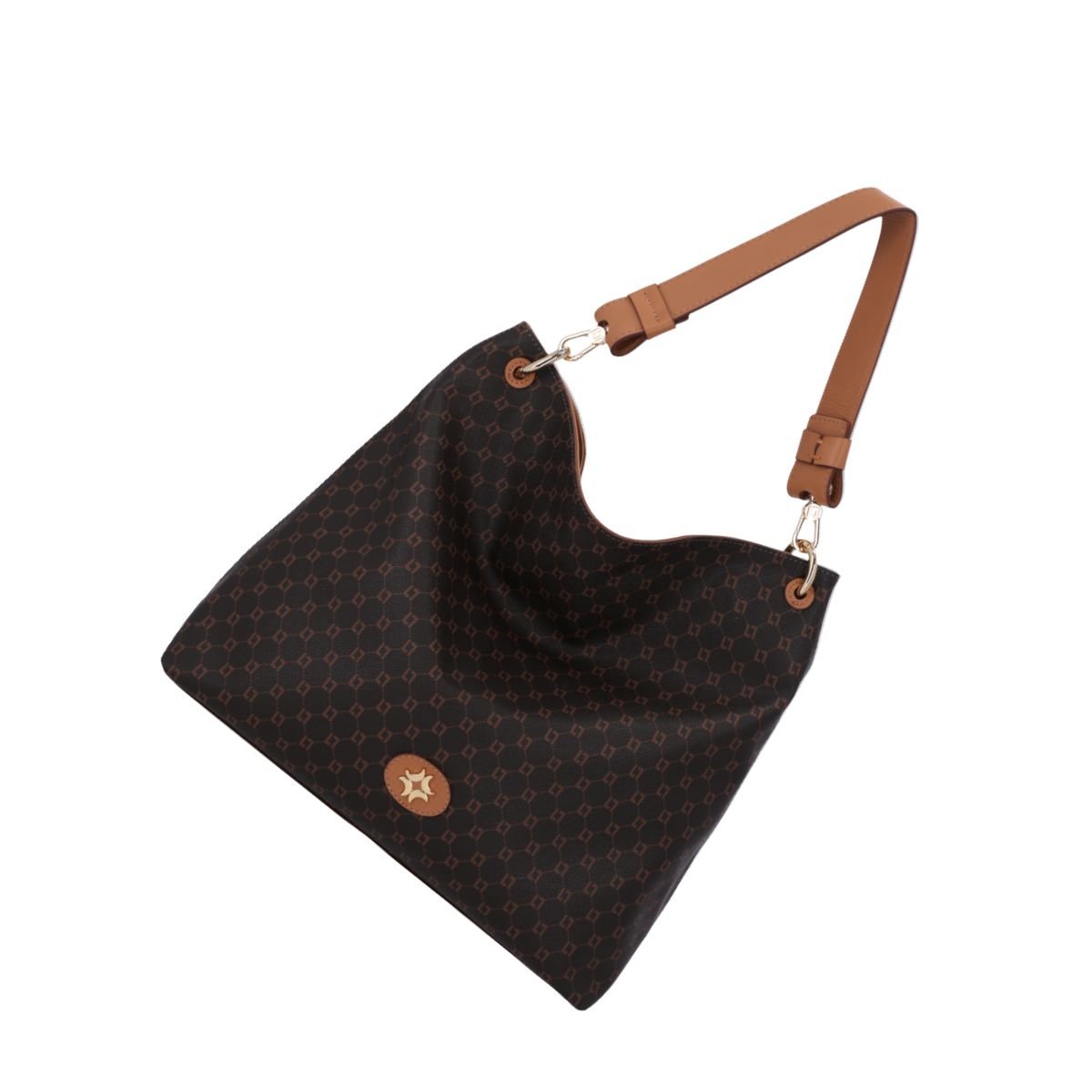 Bolsa Feminina Hobo Grande Monograma Luz Da Lua Marrom Café 5