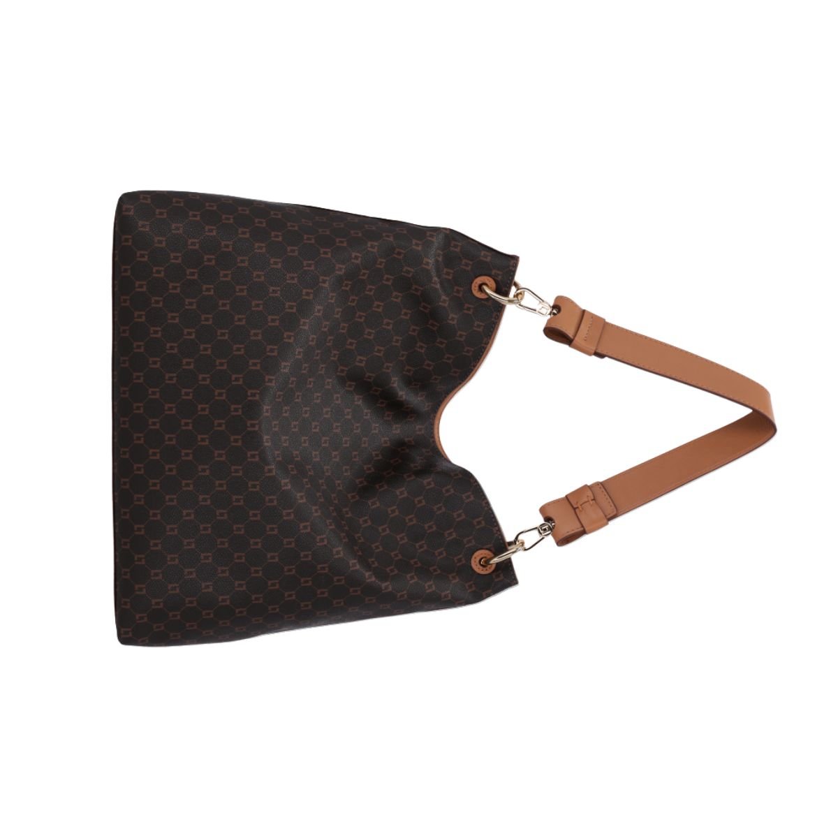 Bolsa Feminina Hobo Grande Monograma Luz Da Lua Marrom Café 6