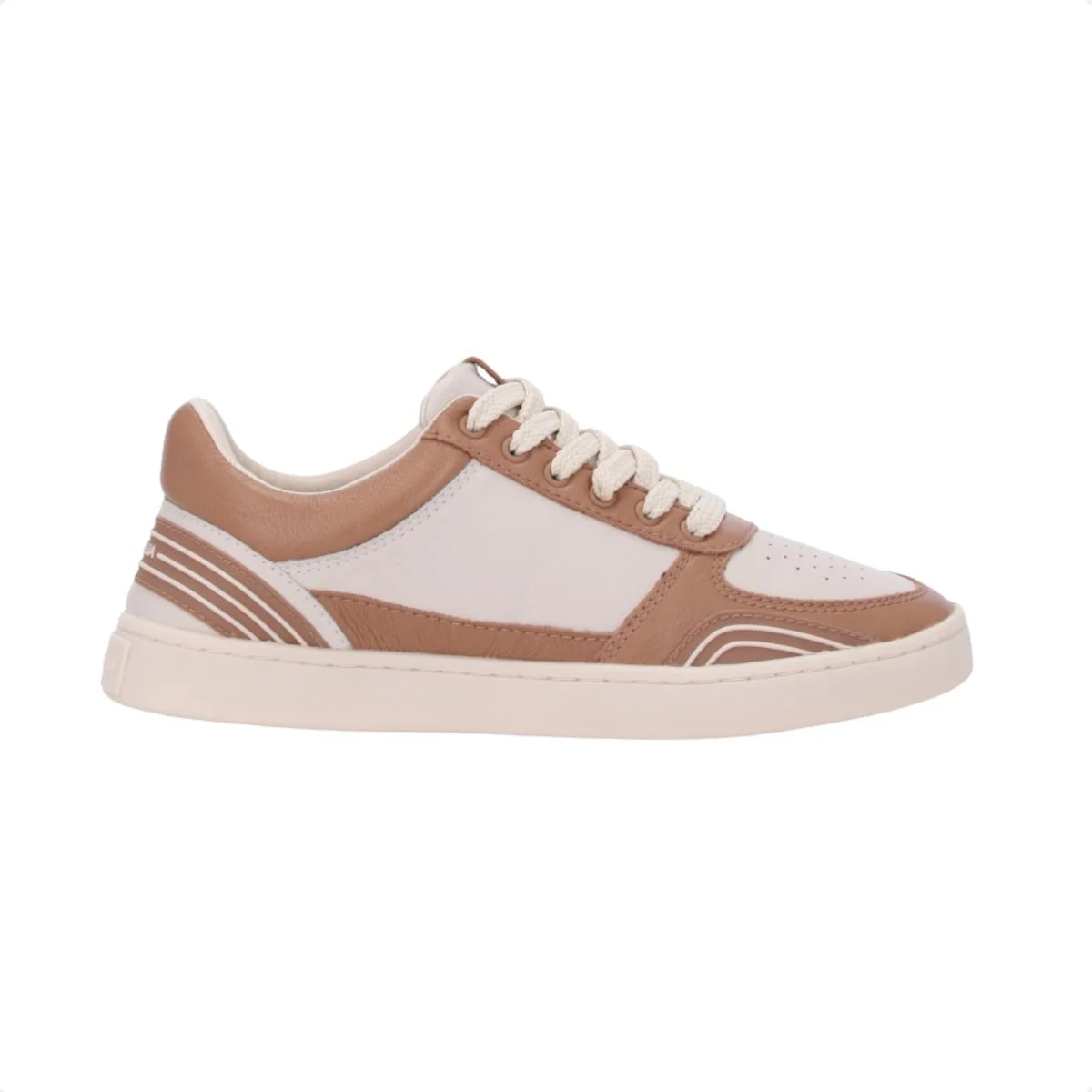 Tênis Moda Feminino Luz Da Lua Marrom E Branco