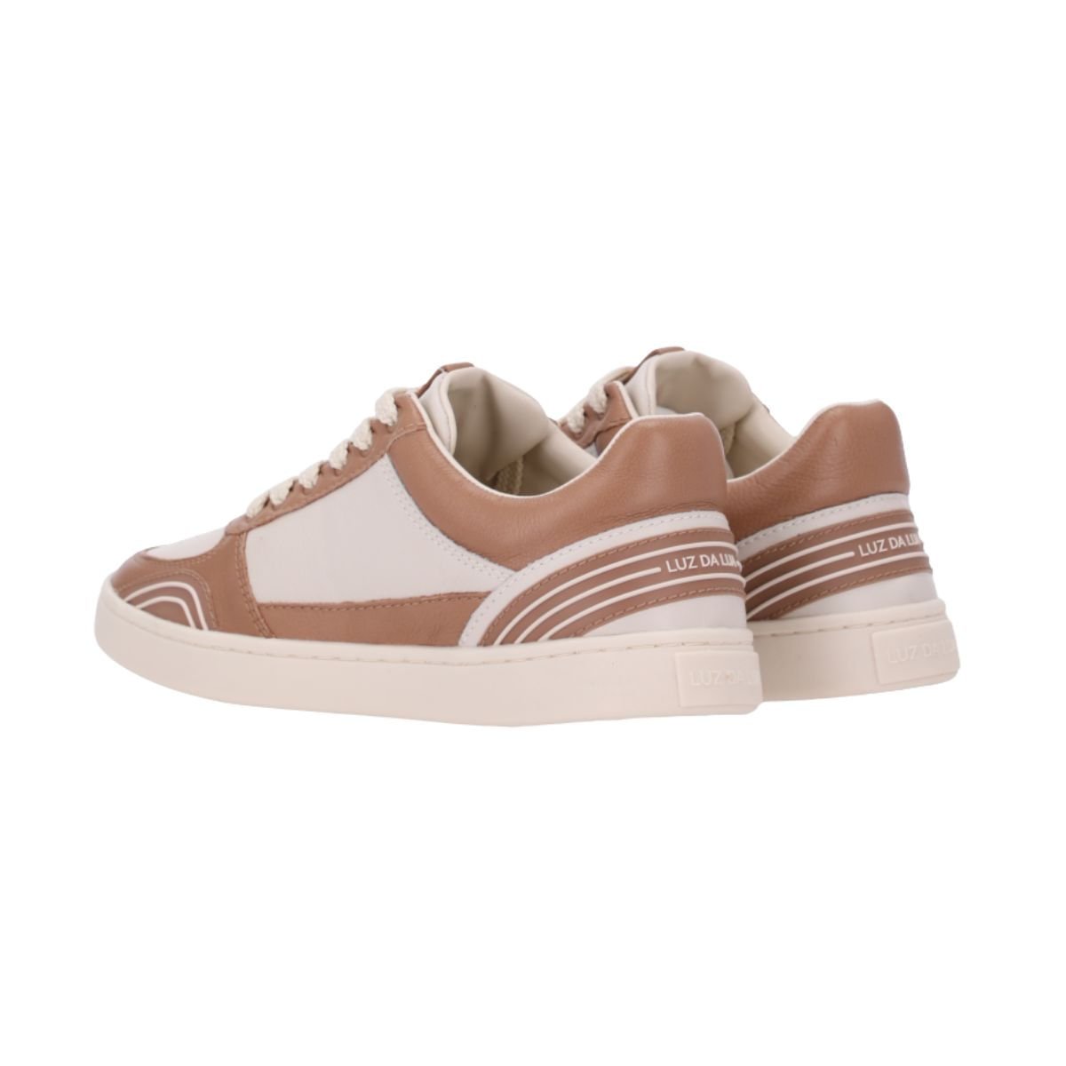 Tênis Moda Feminino Luz Da Lua Marrom E Branco Bege/Marrom 5
