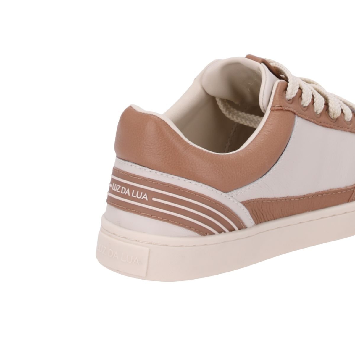 Tênis Moda Feminino Luz Da Lua Marrom E Branco Bege/Marrom 4