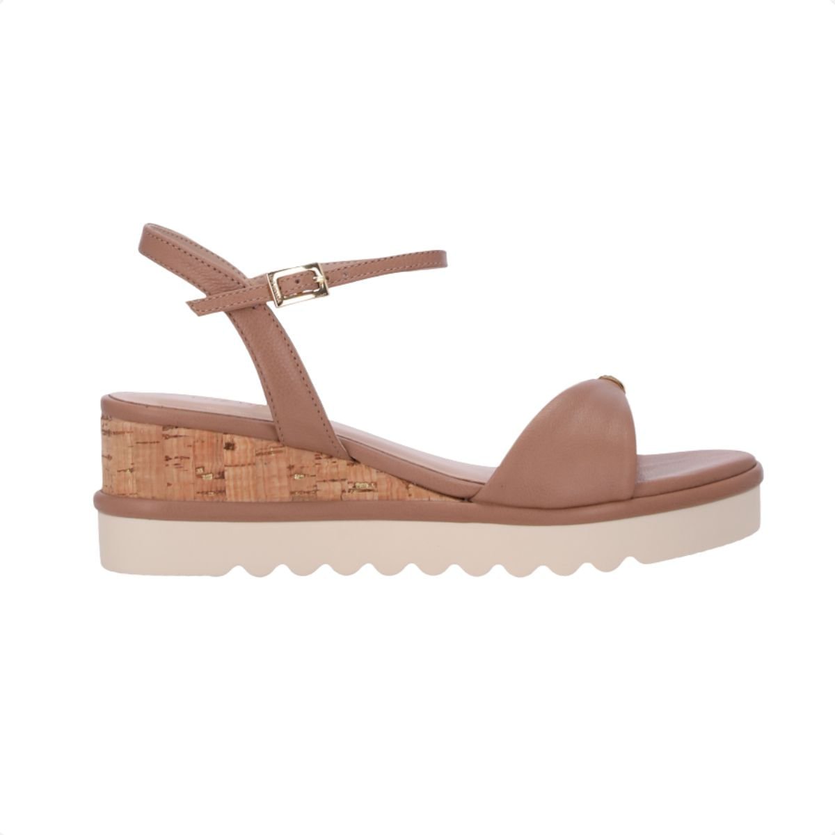 Sandália Feminina Anabela Luz Da Lua Marrom