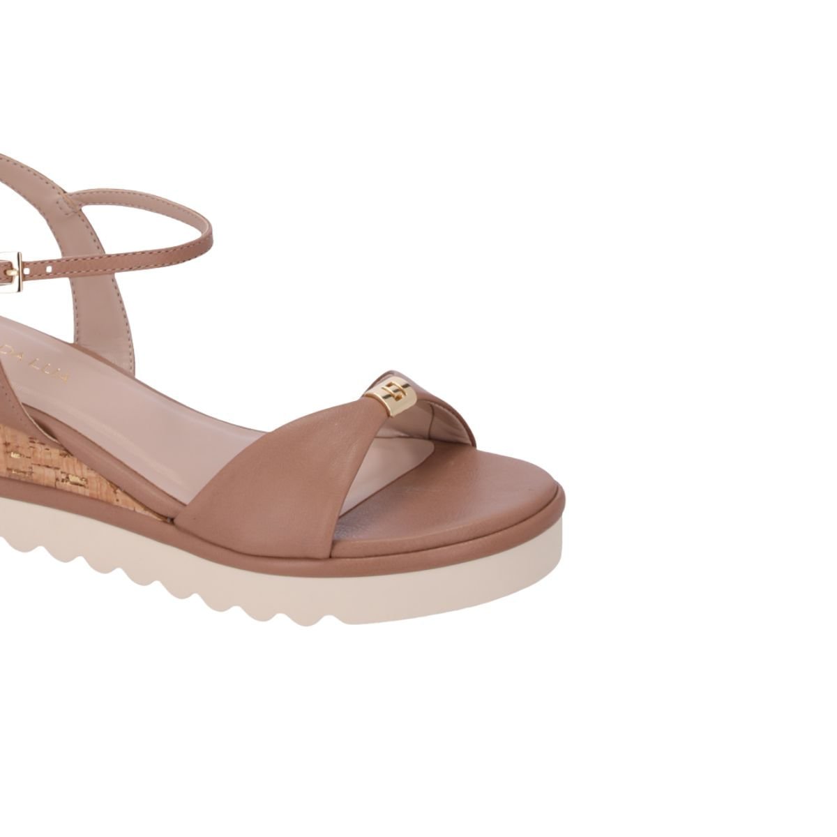 Sandália Feminina Anabela Luz Da Lua Marrom Marrom 3