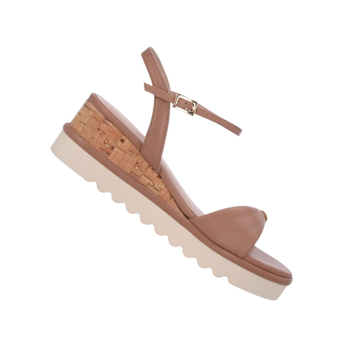 Sandália Feminina Anabela Luz Da Lua Marrom Marrom 6