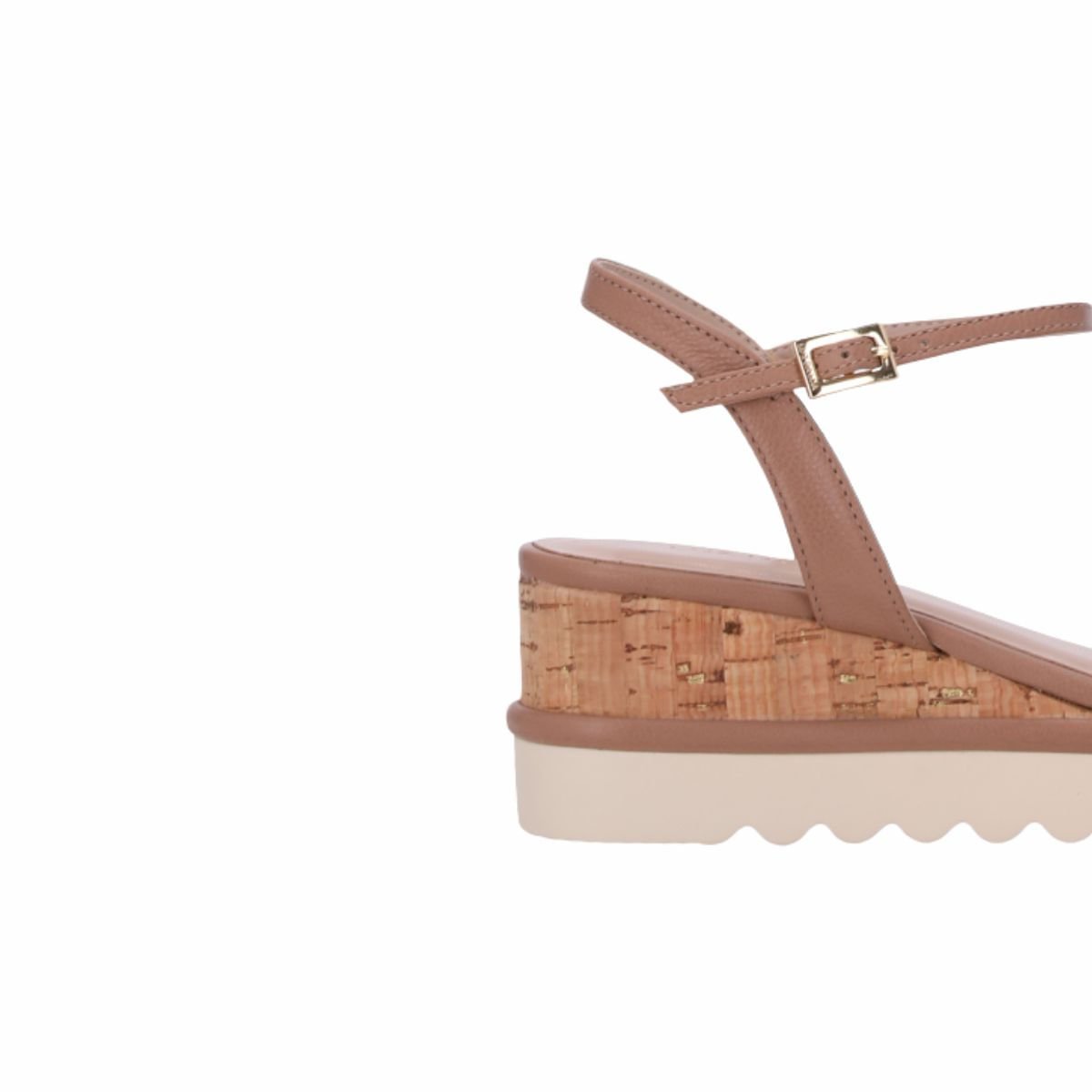 Sandália Feminina Anabela Luz Da Lua Marrom Marrom 7