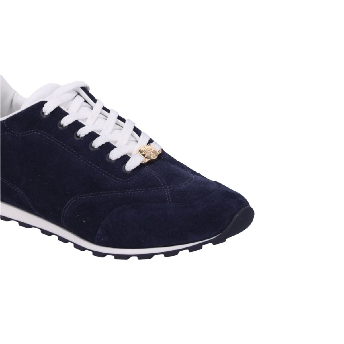 Tênis Moda Feminino Em Camurça Luz Da Lua Azul Preto 3