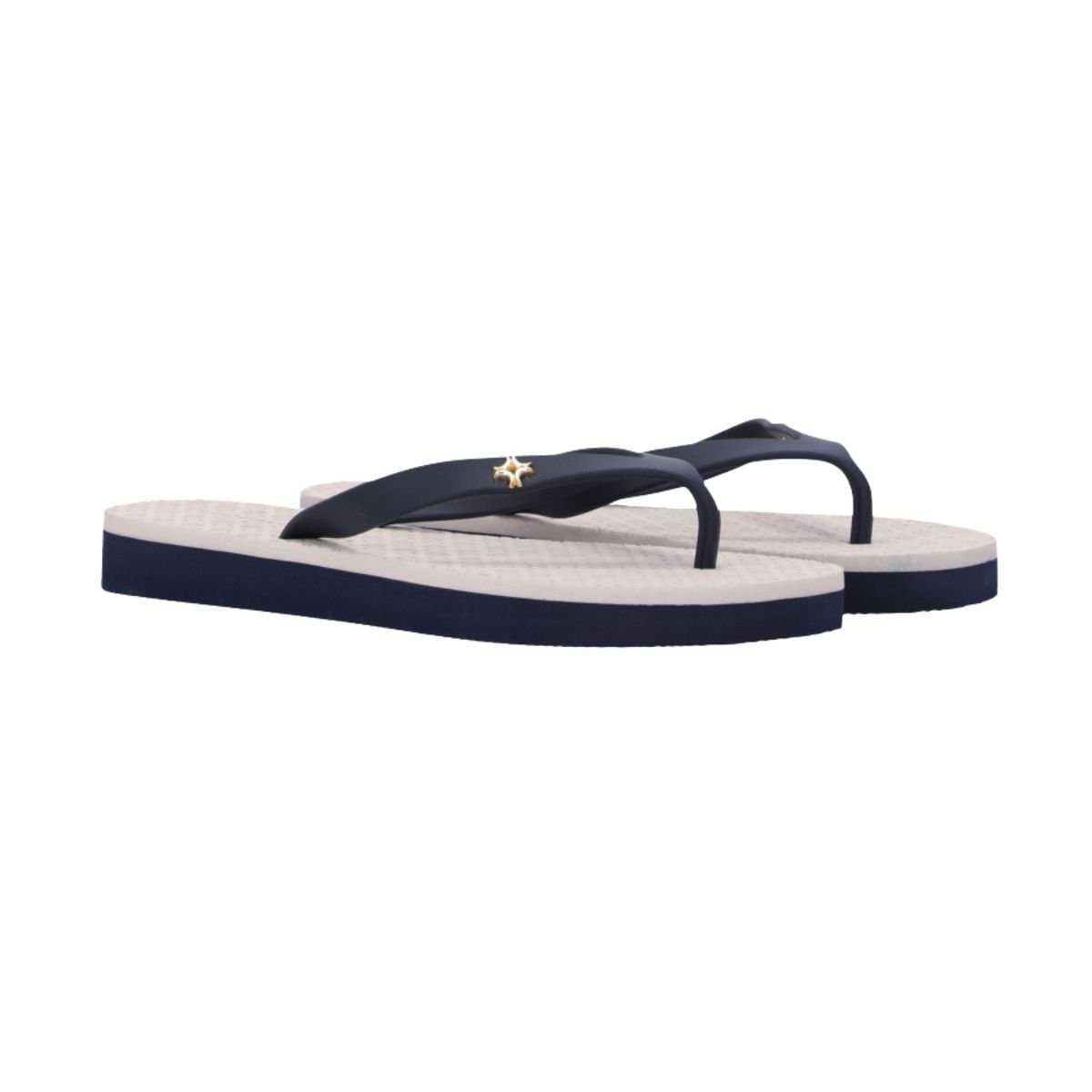 Chinelo Feminino Dedo Luz Da Lua Azul Preto 2