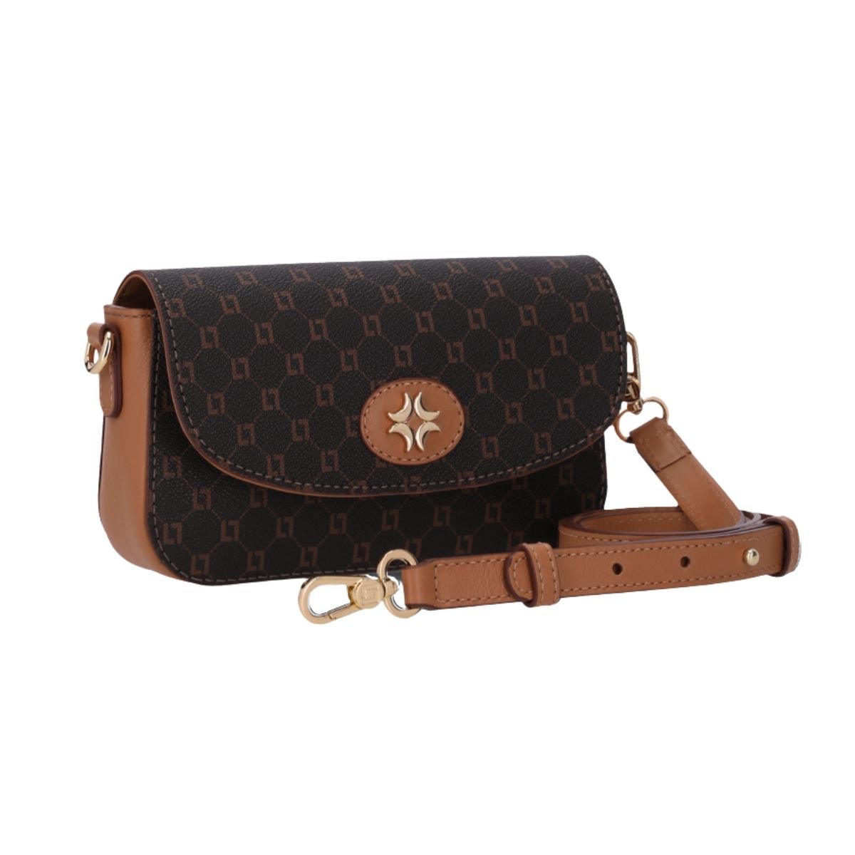 Bolsa Feminina Mini Bag Monograma Luz Da Lua Marrom Marrom 2