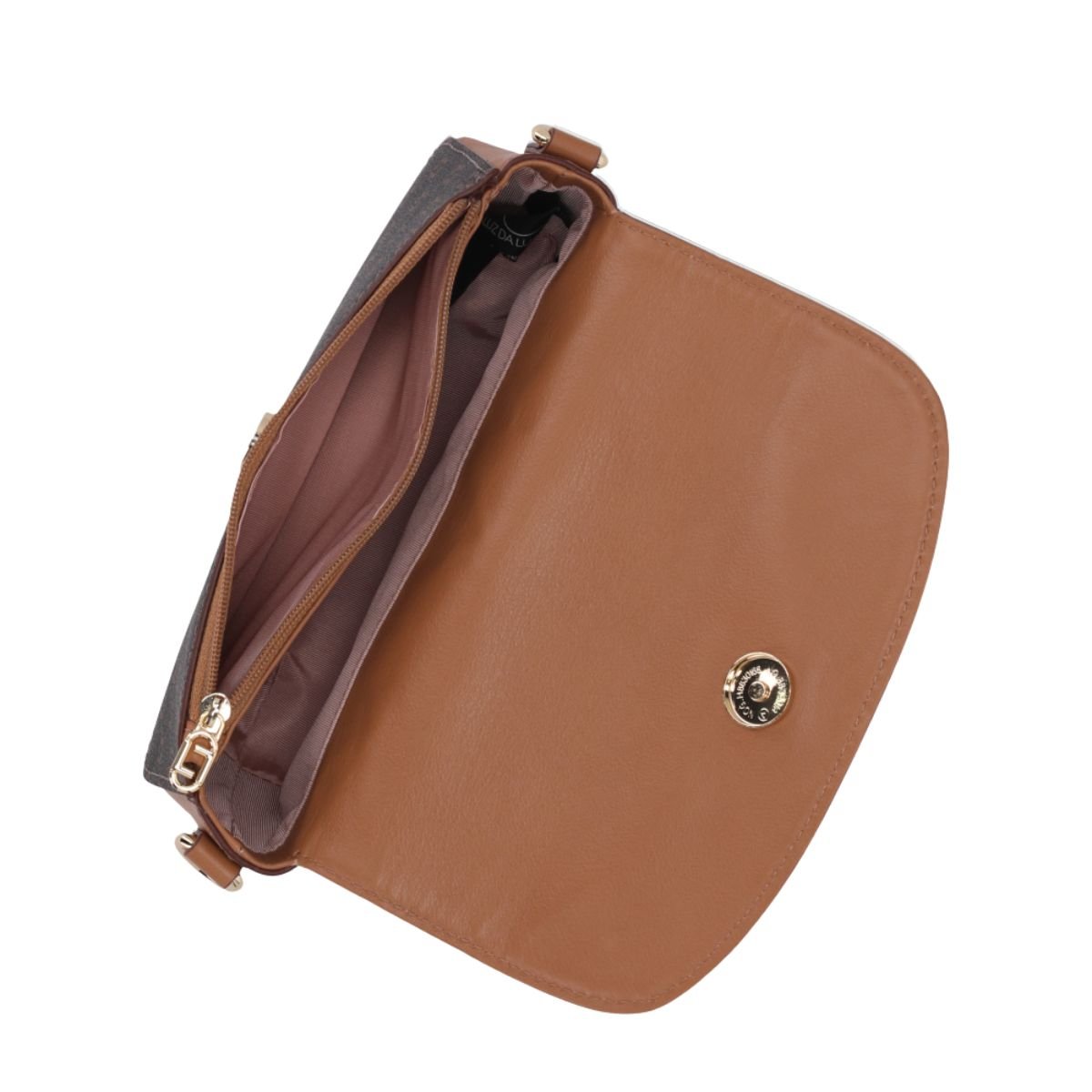 Bolsa Feminina Mini Bag Monograma Luz Da Lua Marrom Marrom 4