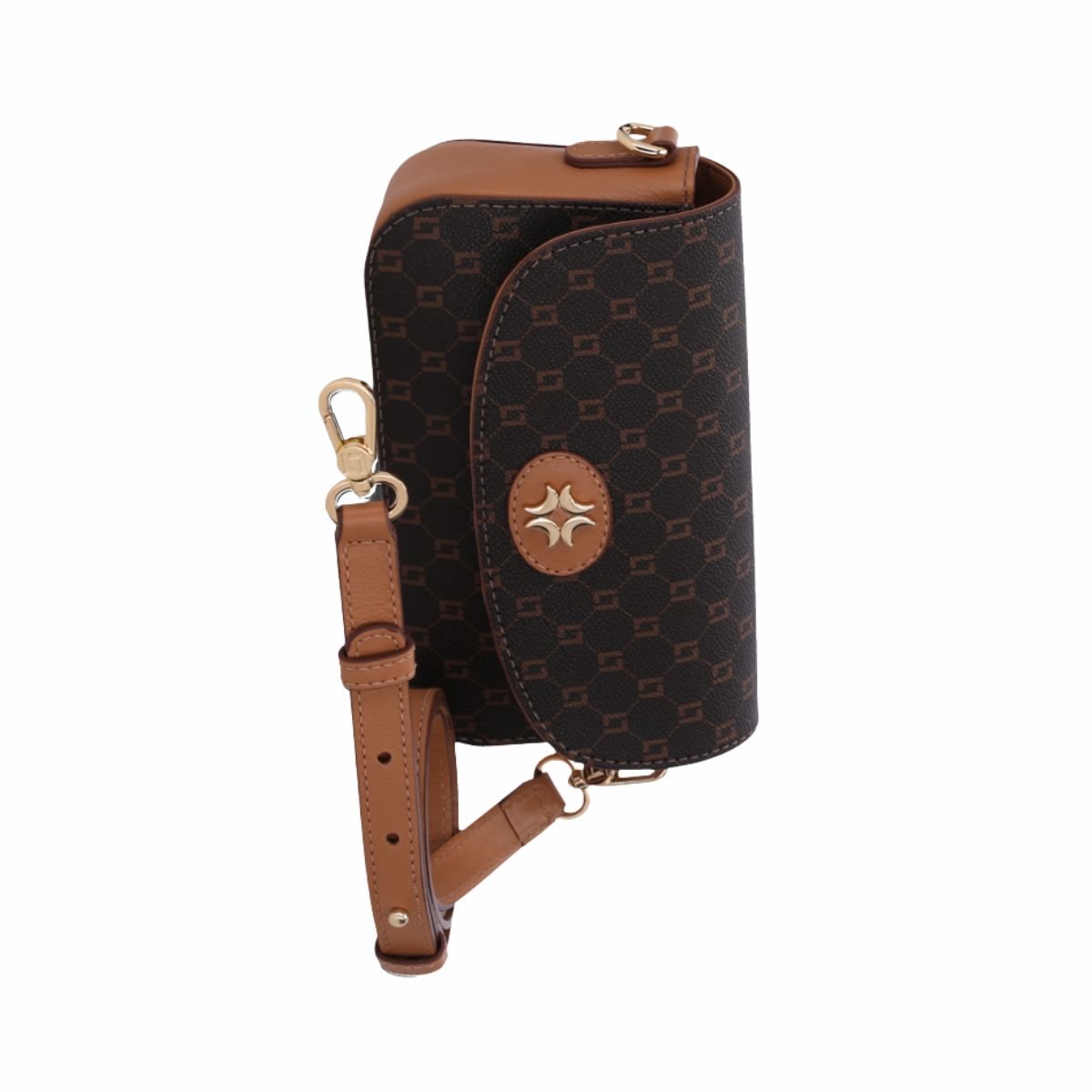 Bolsa Feminina Mini Bag Monograma Luz Da Lua Marrom Marrom 7