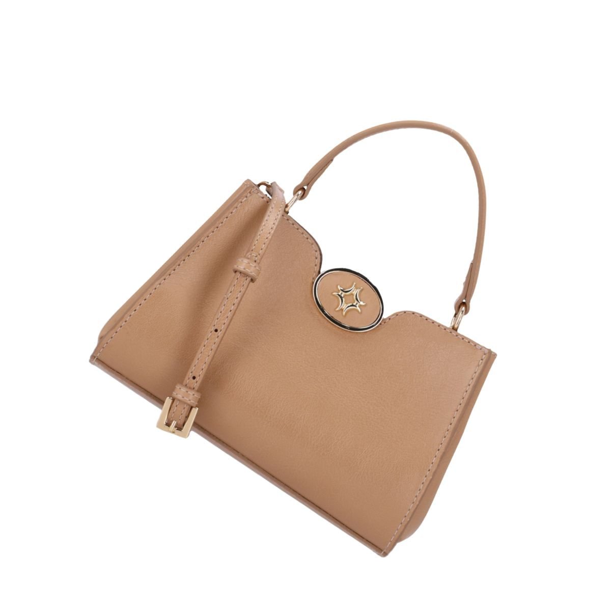 Bolsa Feminina Mini Bag Diana Luz Da Lua Bege Marrom 5