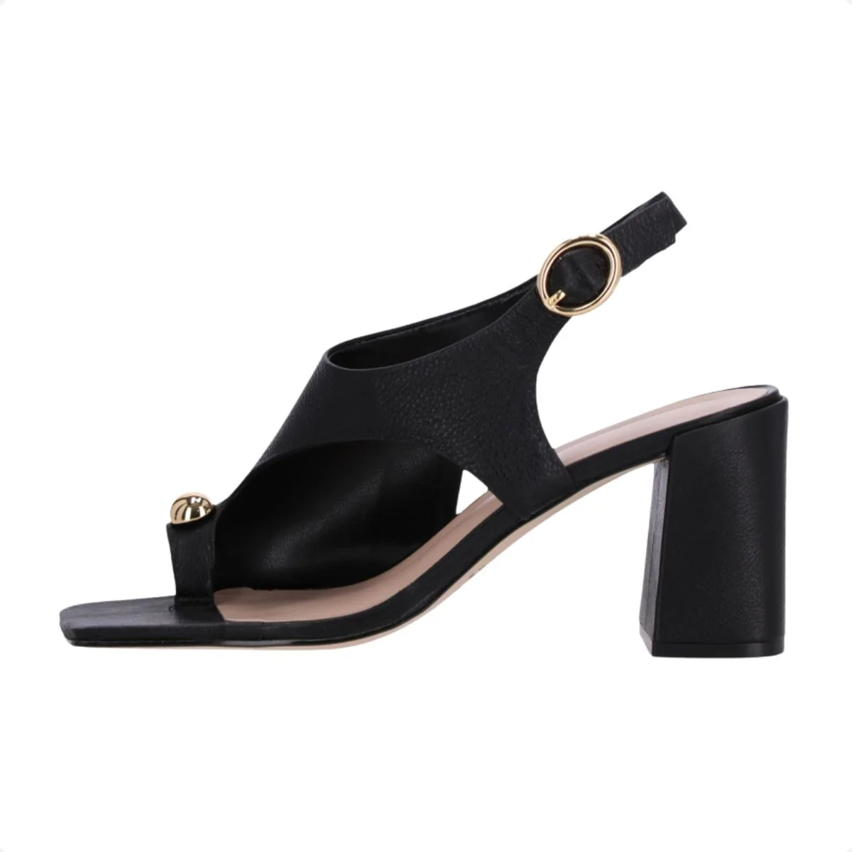 Sandália Feminina Salto Alto Grosso Luz Da Lua Preto 5