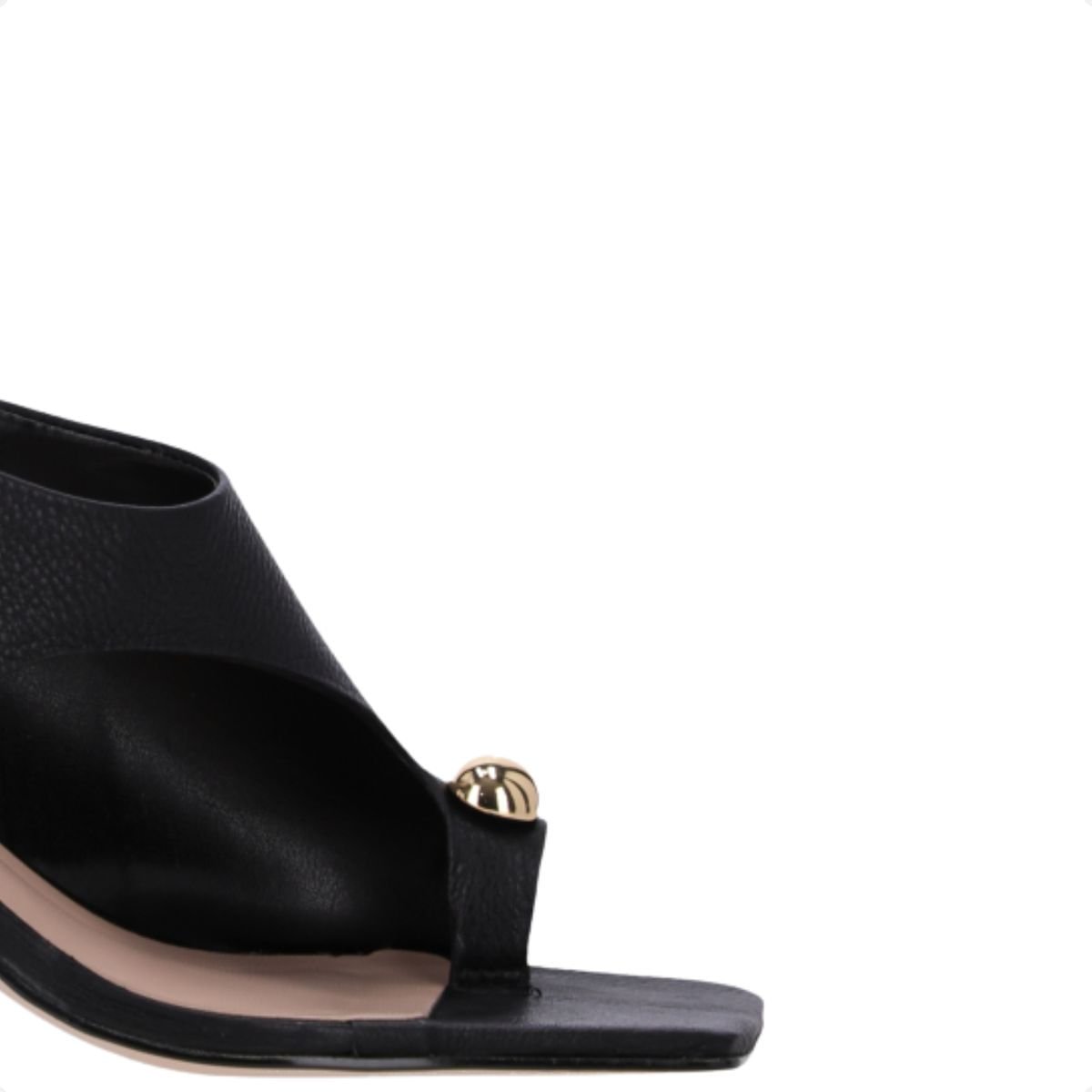 Sandália Feminina Salto Alto Grosso Luz Da Lua Preto 7