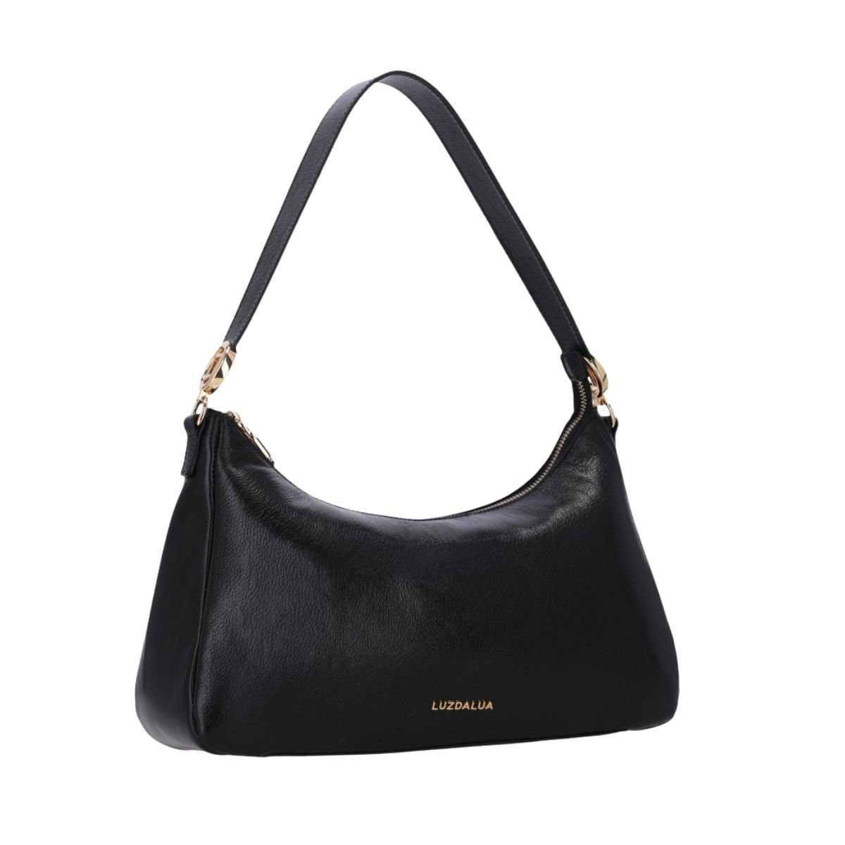Bolsa Feminina Hobo Média Luz Da Lua Preta Preto 2