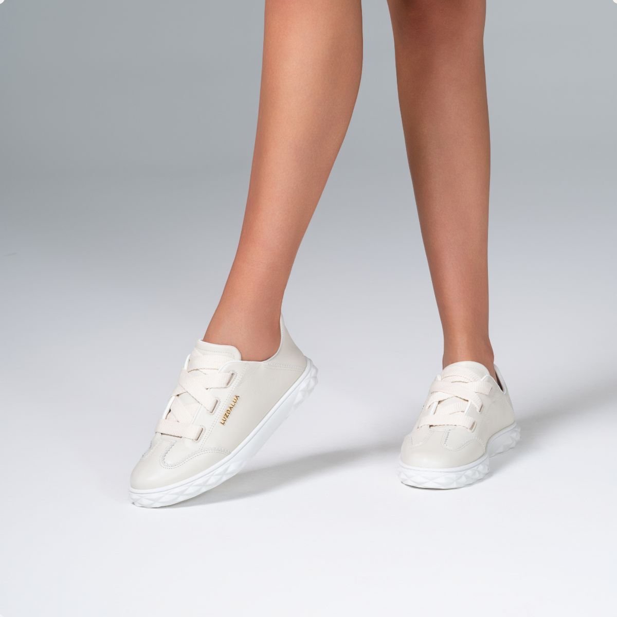 Tênis Moda Casual Feminino Luz Da Lua Bege 7