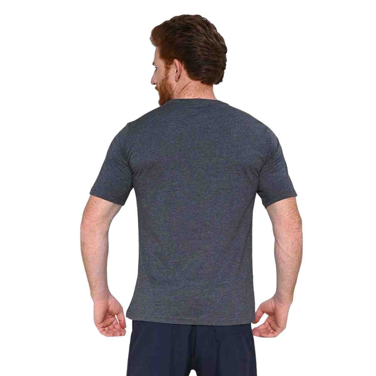 Camiseta Mascuilina Mizuno Lifestyle Azul Cinza 4