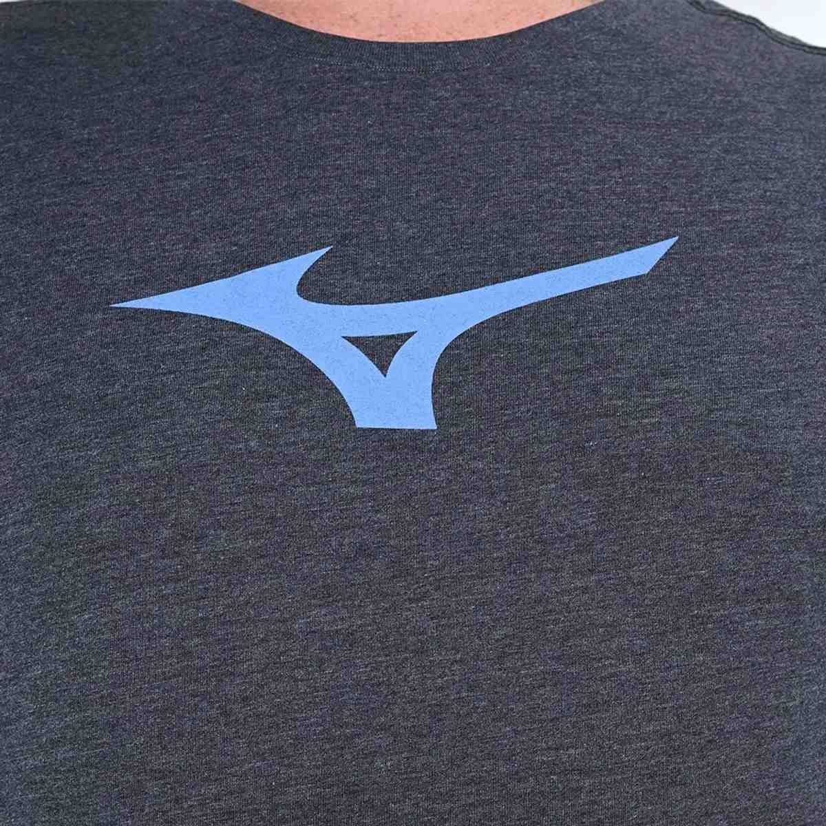 Camiseta Mascuilina Mizuno Lifestyle Azul Cinza 5