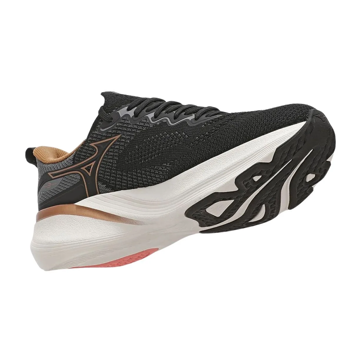 Tênis Corrida Feminino Mizuno Glow 3 Preto E Bronze Preto 6