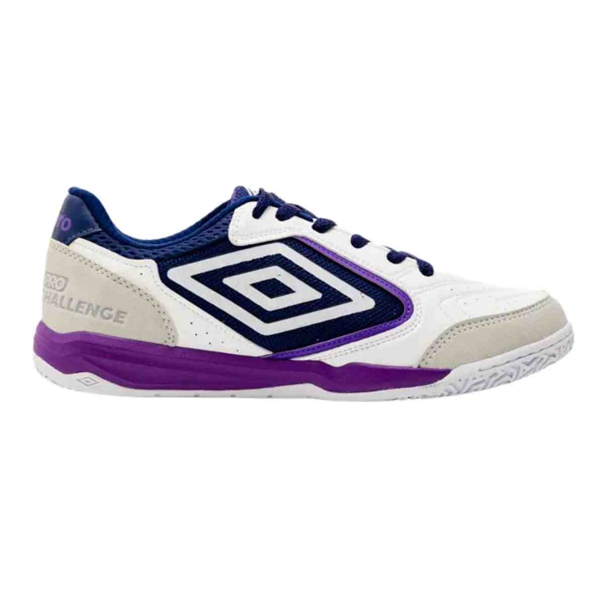 Chuteira Indoor Masculina Umbro Pro Challenge Uptake Branca E Azul