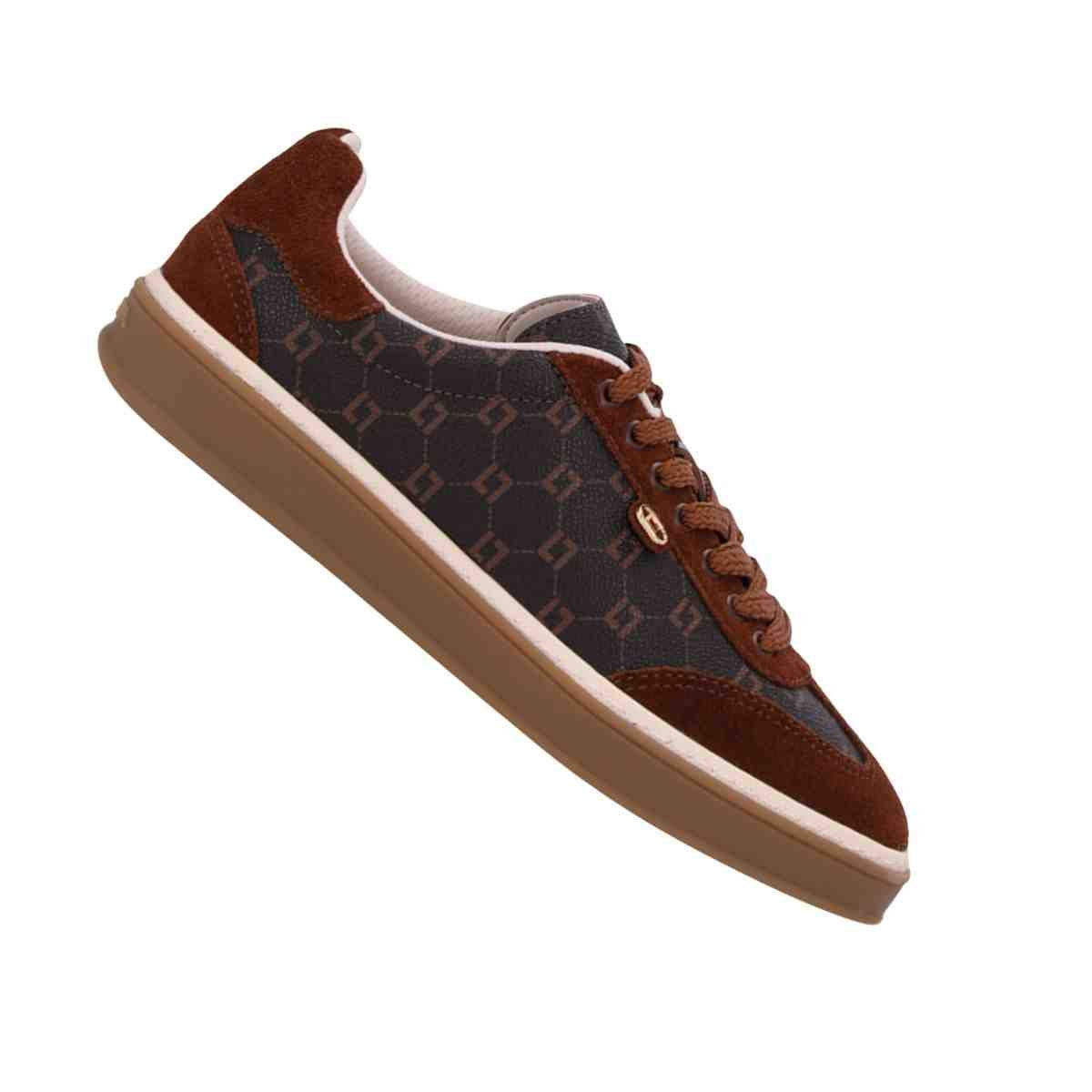 Tênis Moda Feminino Luz Da Lua Camurça Marrom Marrom 7