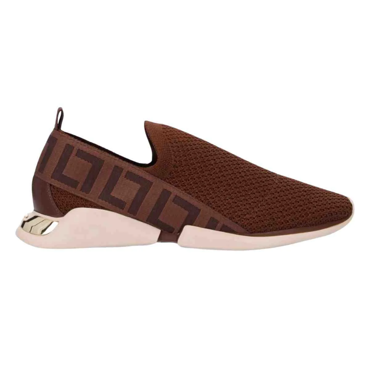 Tênis Moda Feminino Luz Da Lua Space Knit Marrom