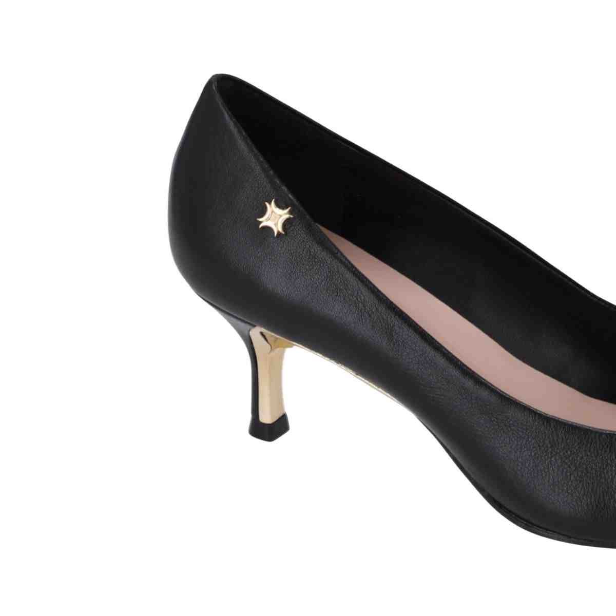 Sapato Feminino Salto Médio Fino Luz Da Lua Scarpin Preto Preto 3