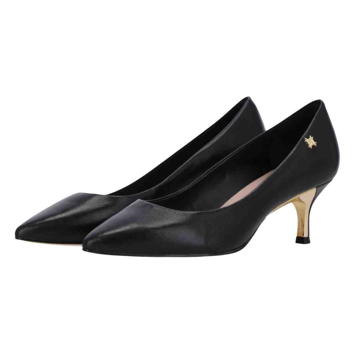 Sapato Feminino Salto Médio Fino Luz Da Lua Scarpin Preto Preto 4