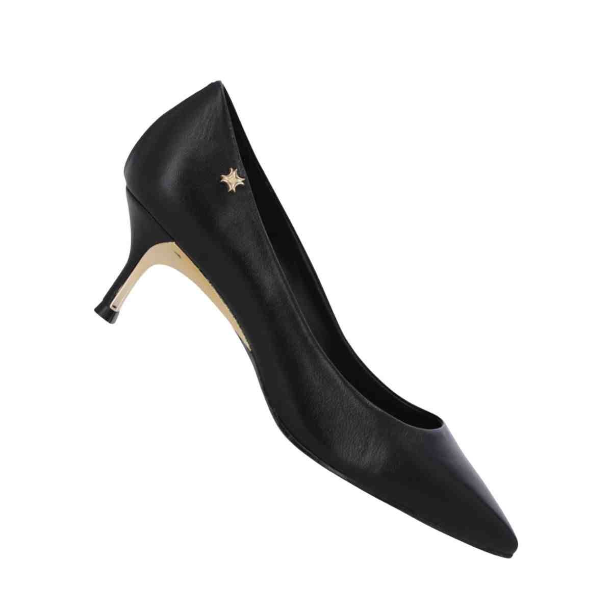 Sapato Feminino Salto Médio Fino Luz Da Lua Scarpin Preto Preto 7