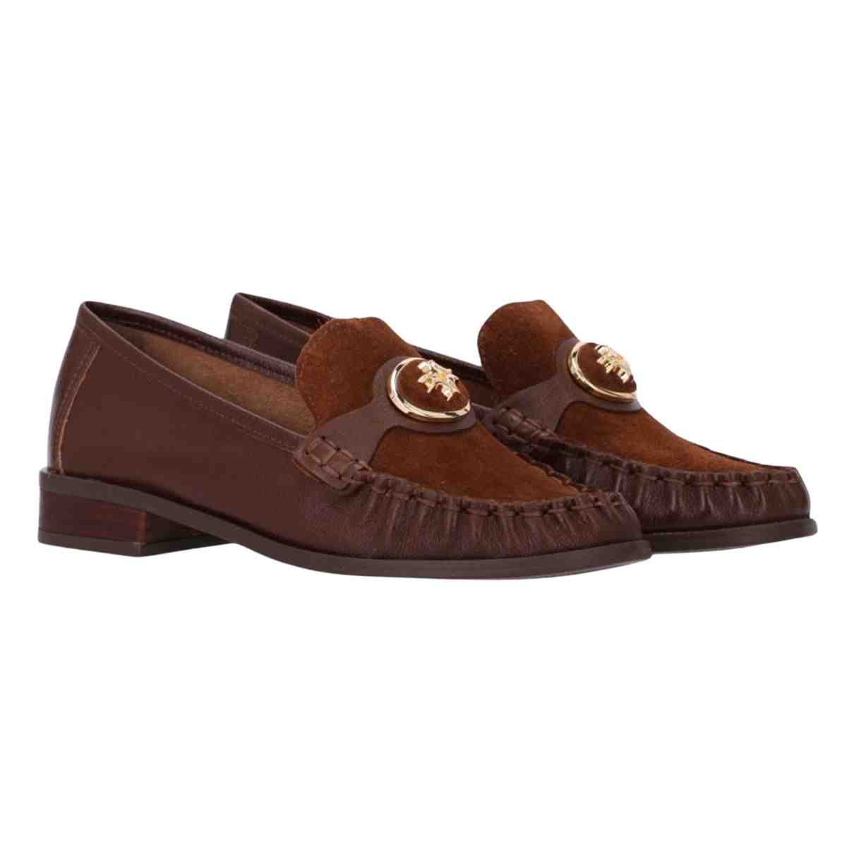 Sapato Feminino Mocassim Luz Da Lua Atacama Camuça Trufa Marrom 2